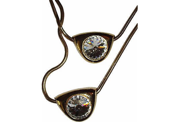 Lanvin Lanvin Double Headlight Pendant Necklace Size ONE SIZE - 4 Thumbnail