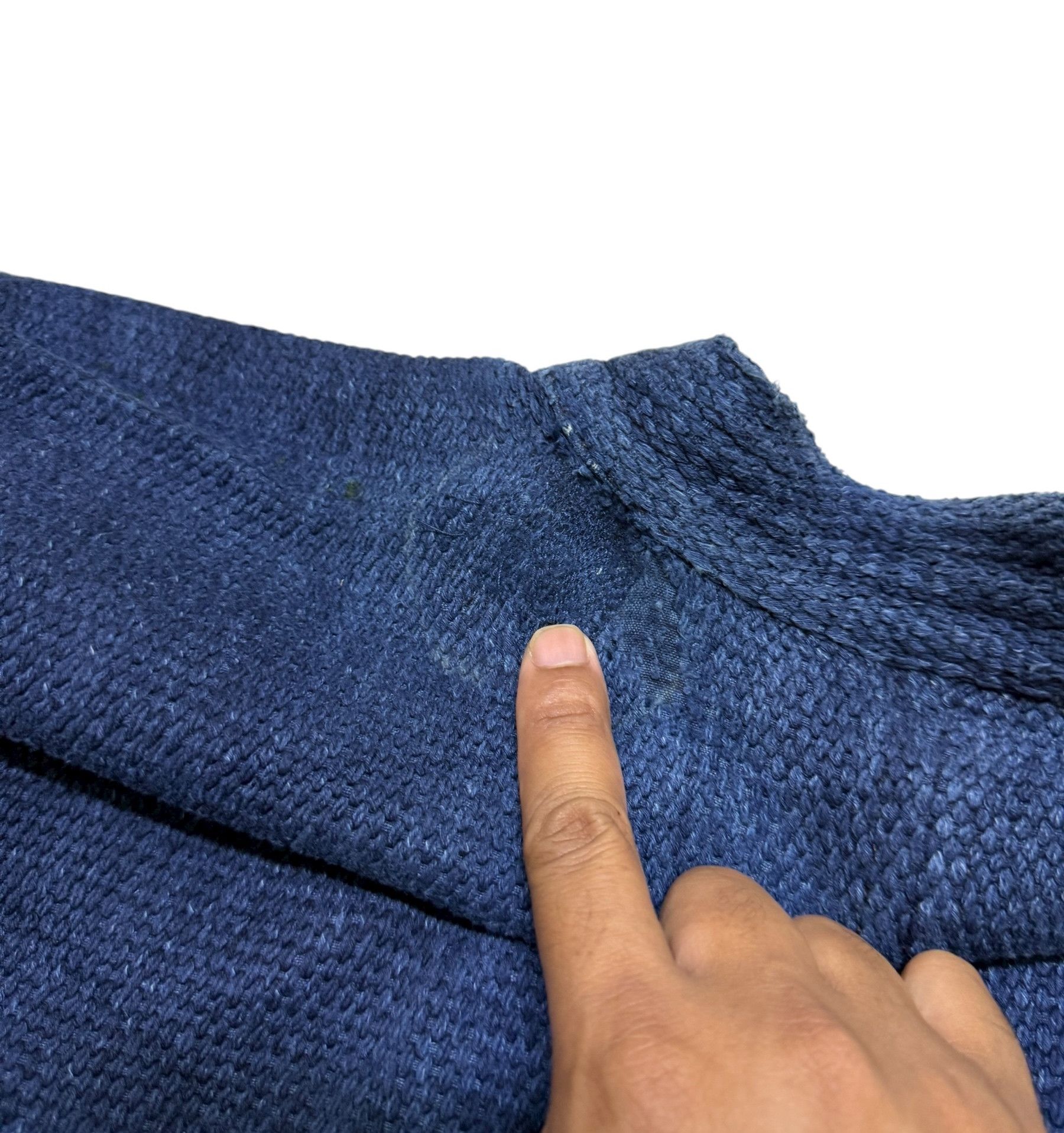 Indigo Vintage Kimono Kendo Sashiko Blue Indigo Noragi Denim Jacket Size US M / EU 48-50 / 2 - 13 Thumbnail