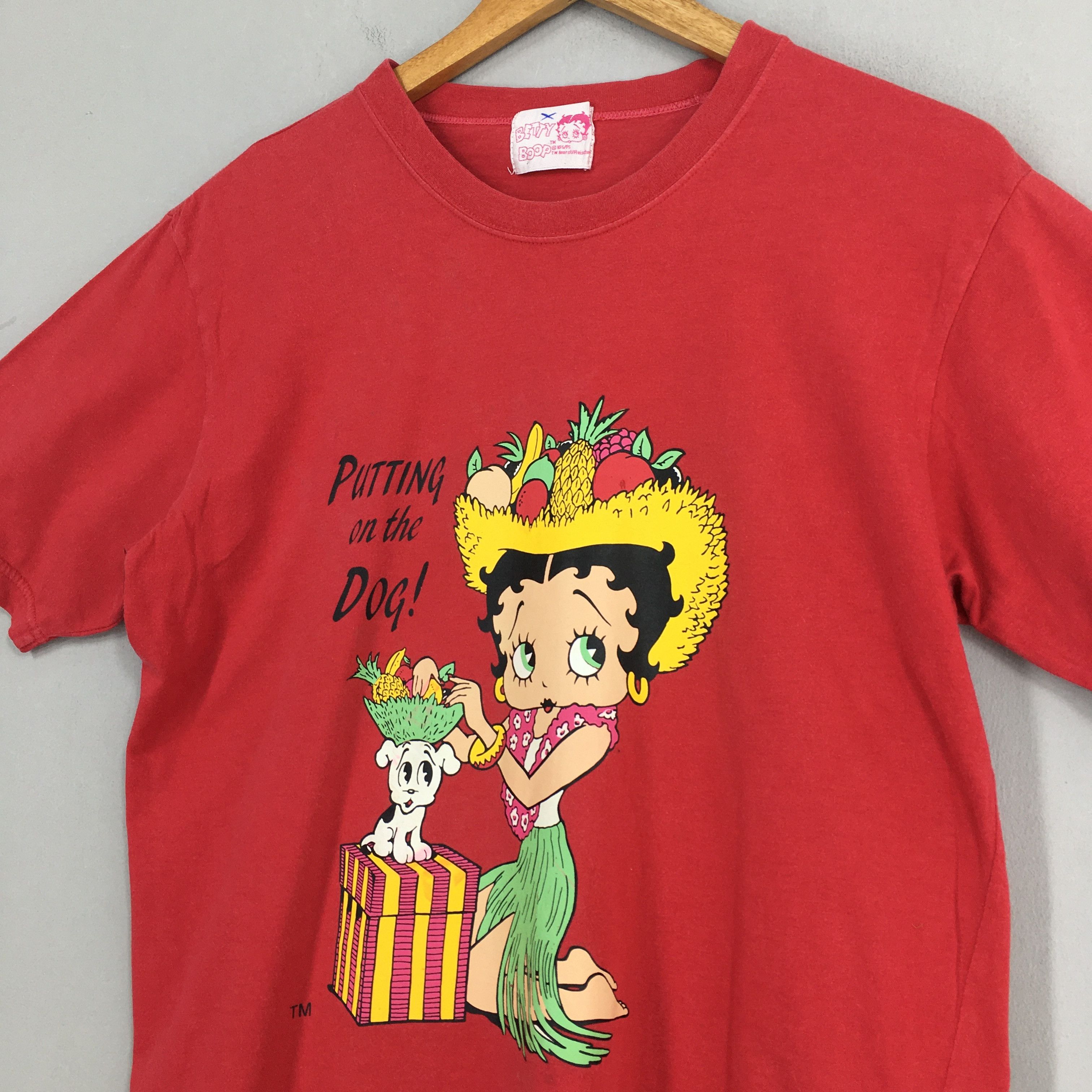 Cartoon Network Vintage Betty Boop Hawaii Hula Girl Red T shirt Medium Size US M / EU 48-50 / 2 - 3 Thumbnail