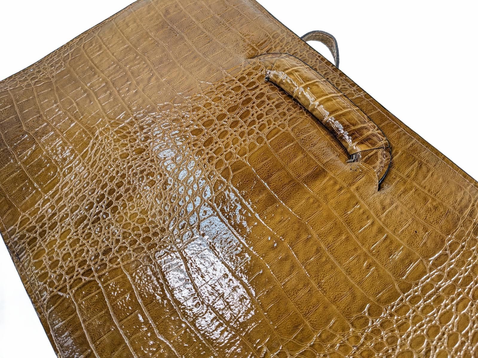Carissima Briefcase Laptop Bag South Korea Faux Crocodile