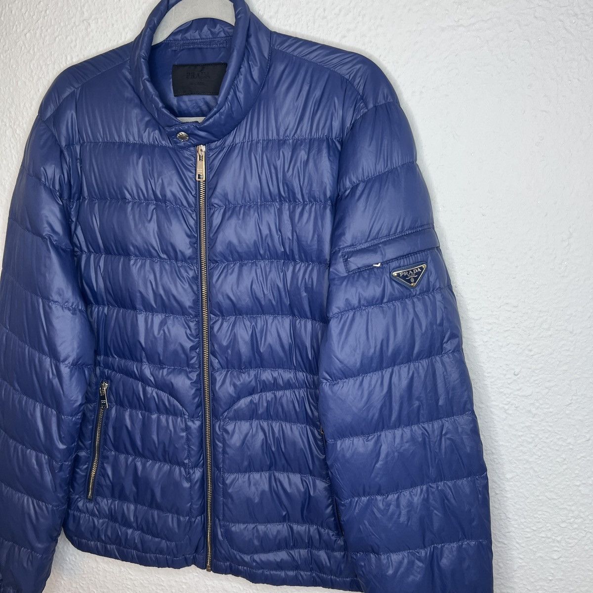 Prada Prada Re-Nylon Puffer Down Jacket Archive Blue Navy Drill Size US M / EU 48-50 / 2 - 3 Thumbnail