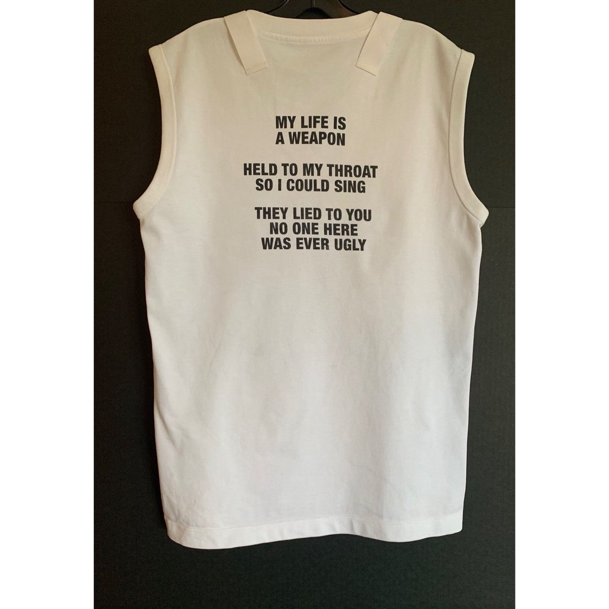 Helmut Lang HELMUT LANG POET TEXT LOGO MUSCLE TANK TOP Size US M / EU 48-50 / 2 - 2 Thumbnail