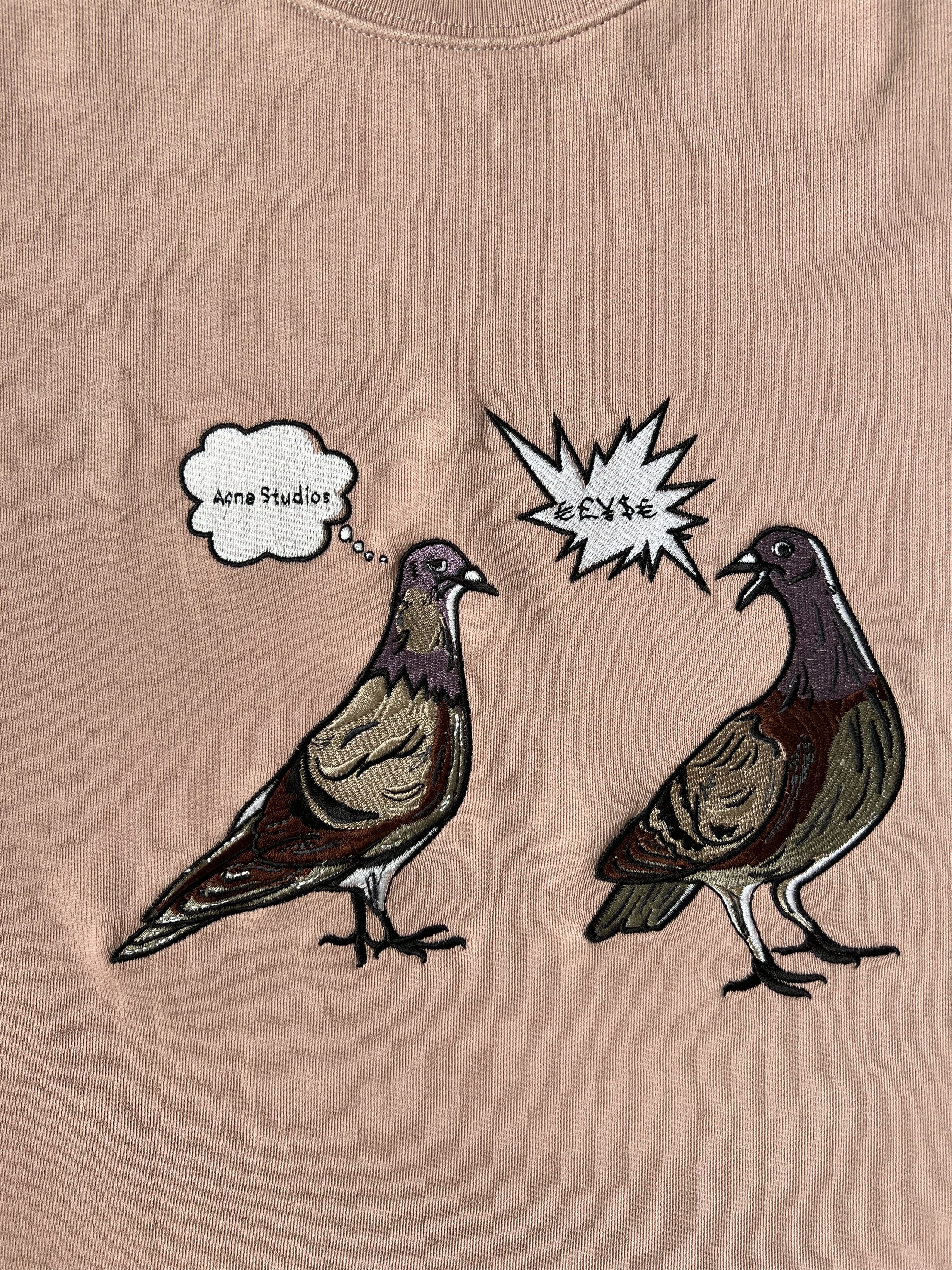 Acne Studios 💚 FW19 Acne Studios Embroidered Pigeon Crewneck Large NEW Size US L / EU 52-54 / 3 - 3 Thumbnail