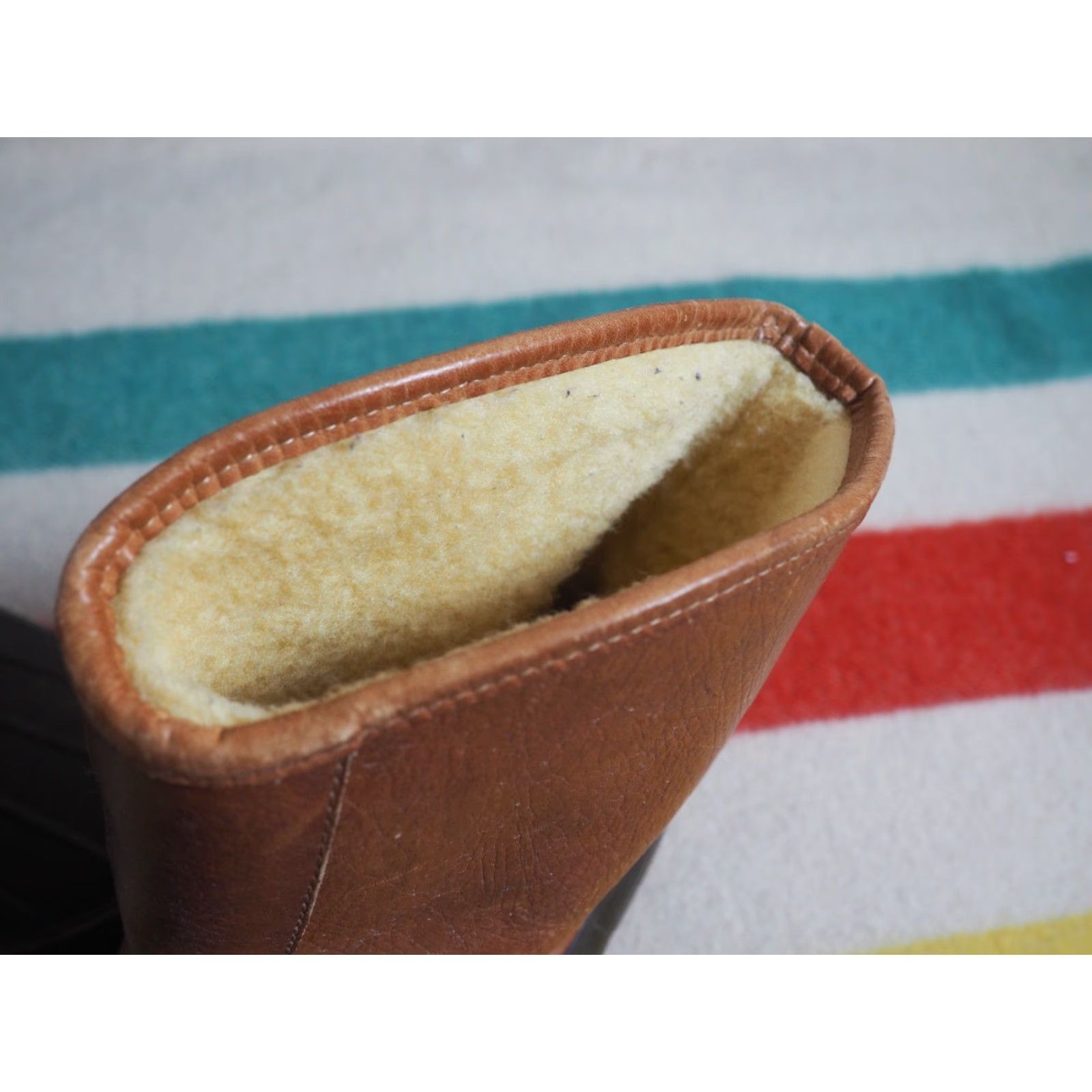 Vintage VINTAGE LL Bean Brown Leather Sherpa Lined Maine Hunting Boots Mens US 13 USA Leather Boots Snow Boots Winter 70s Outdoors Mens LLBean Bean Boots Size US 13 / EU 46 - 6 Thumbnail