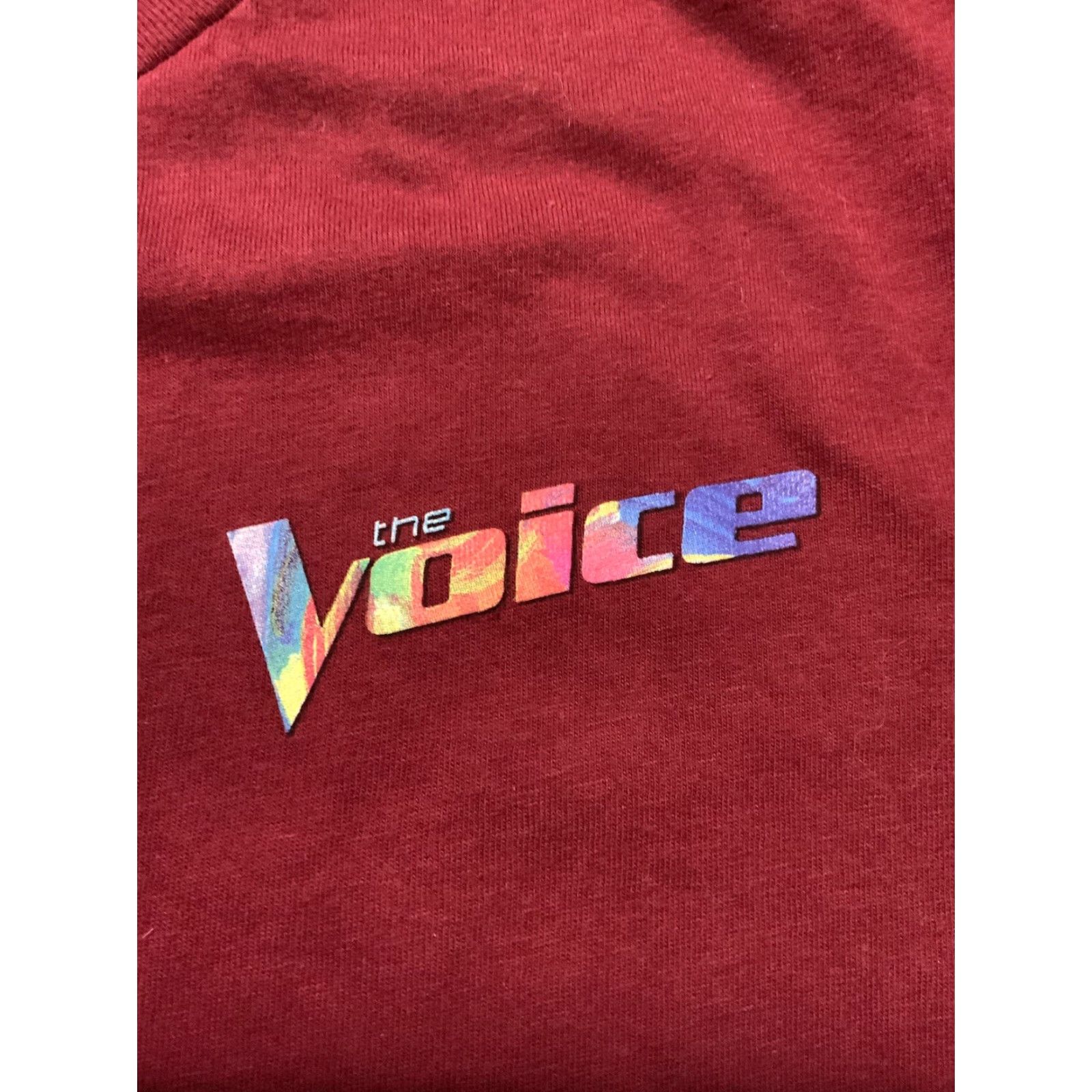 Port & Company NBC The Voice T-Shirt Port & Company Men S Maroon TV Show Graphic S/S Pharrell Williams Adam Levine Christina Aguilera Blake Shelton 2010s Mens Shirt Size US S / EU 44-46 / 1 - 6 Thumbnail