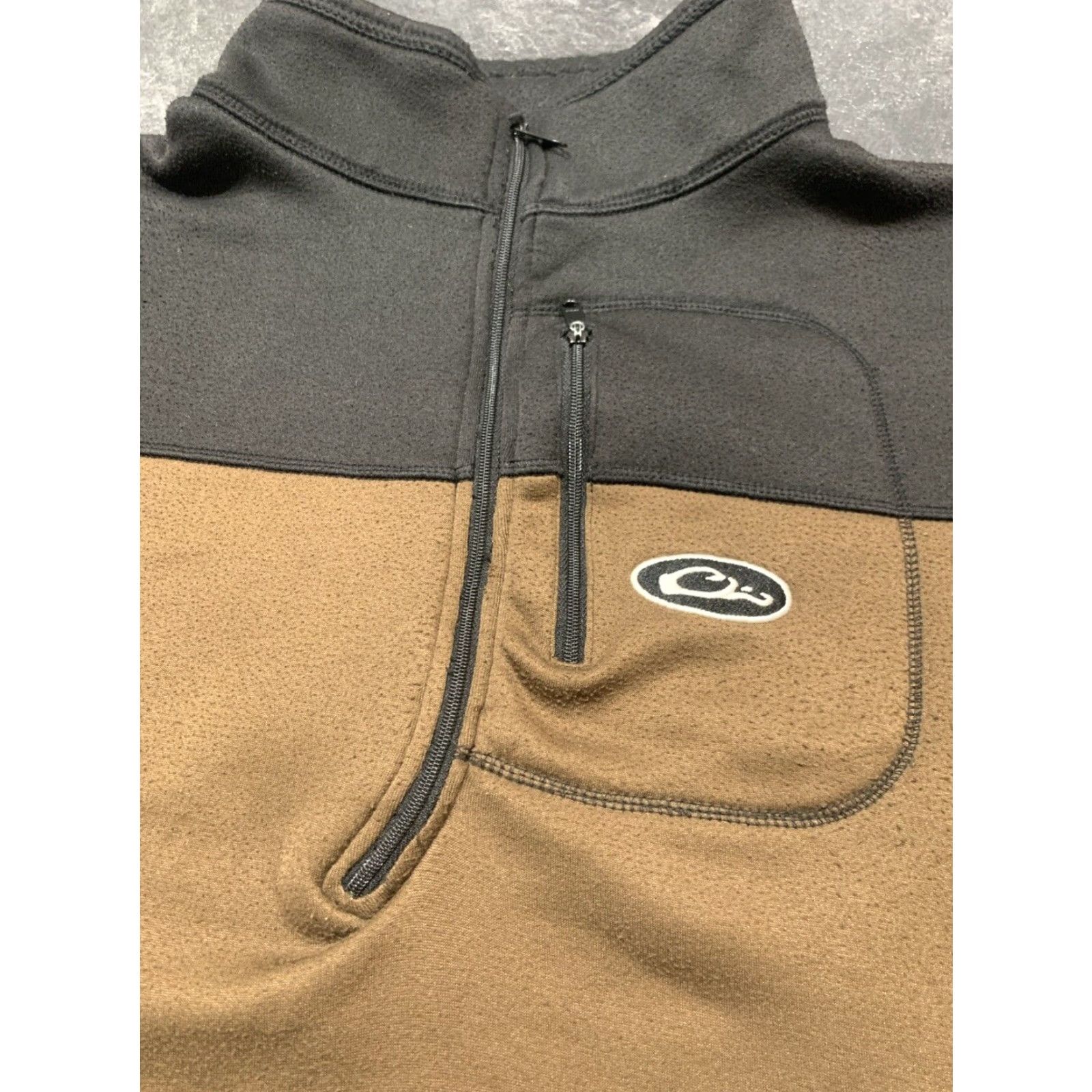Vintage Drake Waterfowl Systems Men's L Brown 1/4 Zip Pullover Sweater Outdoor Lightweight Hiking Size US L / EU 52-54 / 3 - 4 Thumbnail