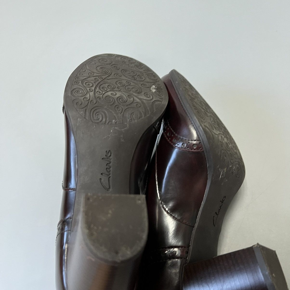 Clarks Clarks Artisan Burgundy Leather Wingtip Oxford Heels Size US 8 / IT 38 - 15 Thumbnail