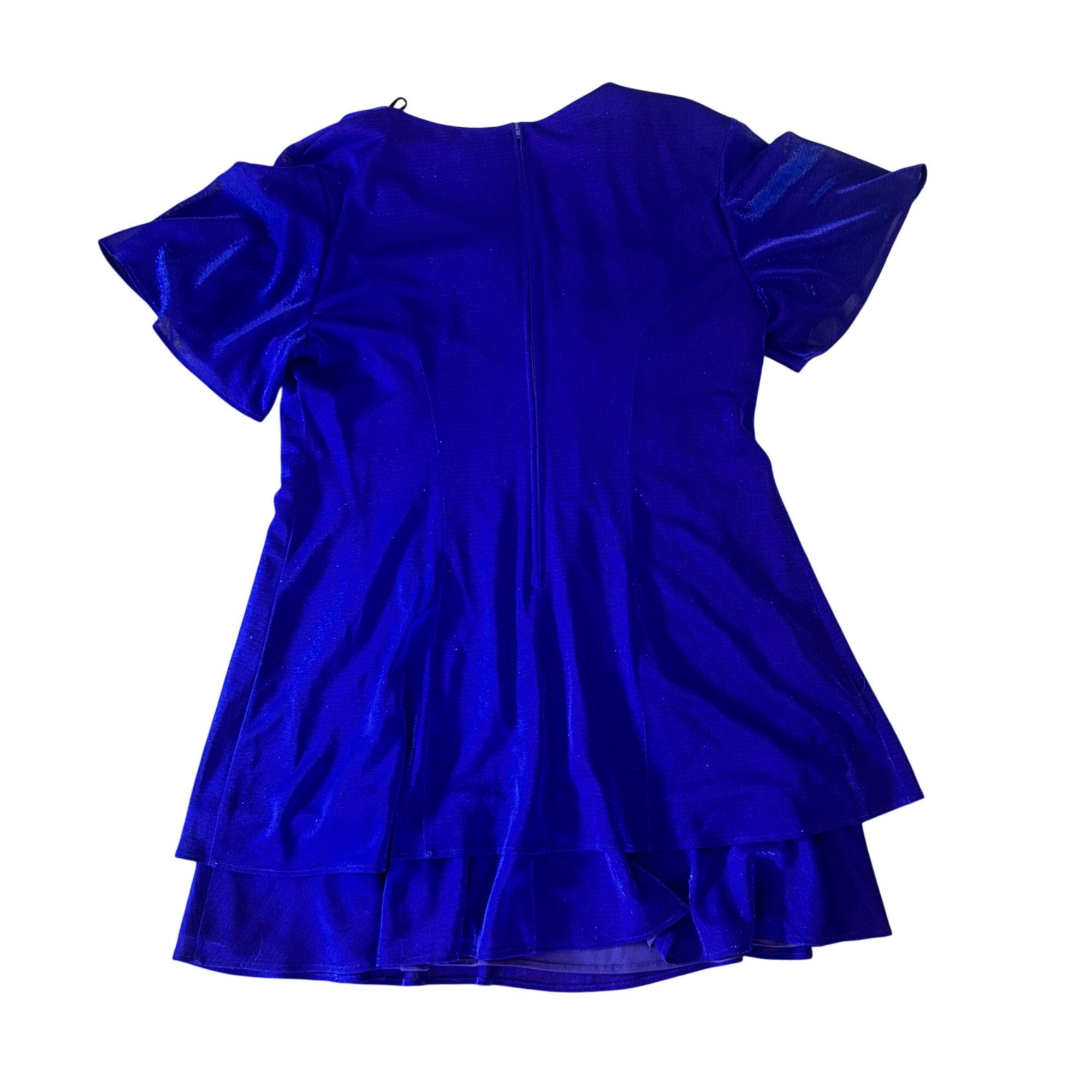 Vintage Vintage Purple Babydoll Shimmering Metallic Flutter Sleeve D Size XXL / US 16-18 / IT 52-54 - 7 Thumbnail