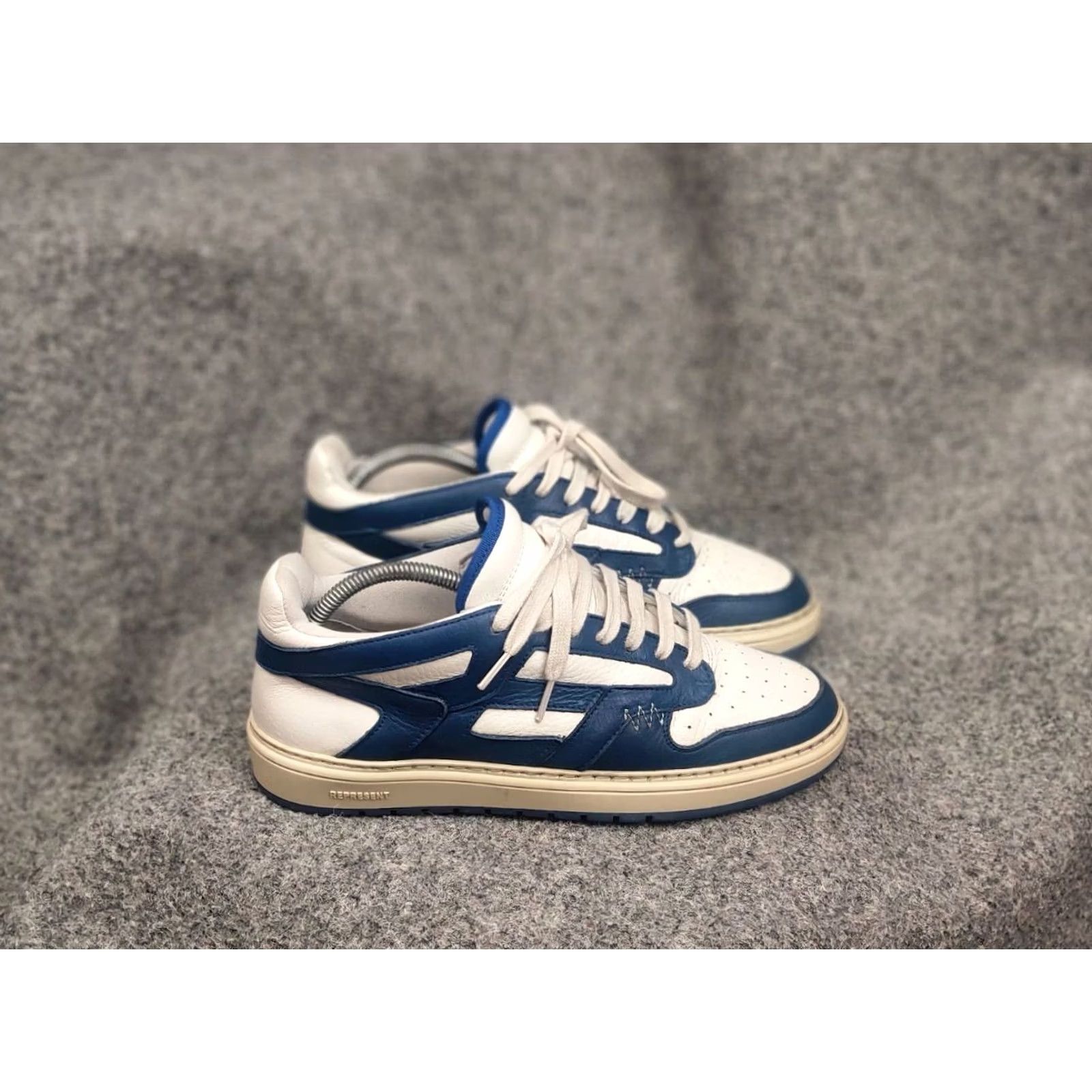 Vintage Represent Reptor Low top White Blue Logo Leather Sneakers Mens Shoes Size US M / EU 48-50 / 2 - 3 Thumbnail