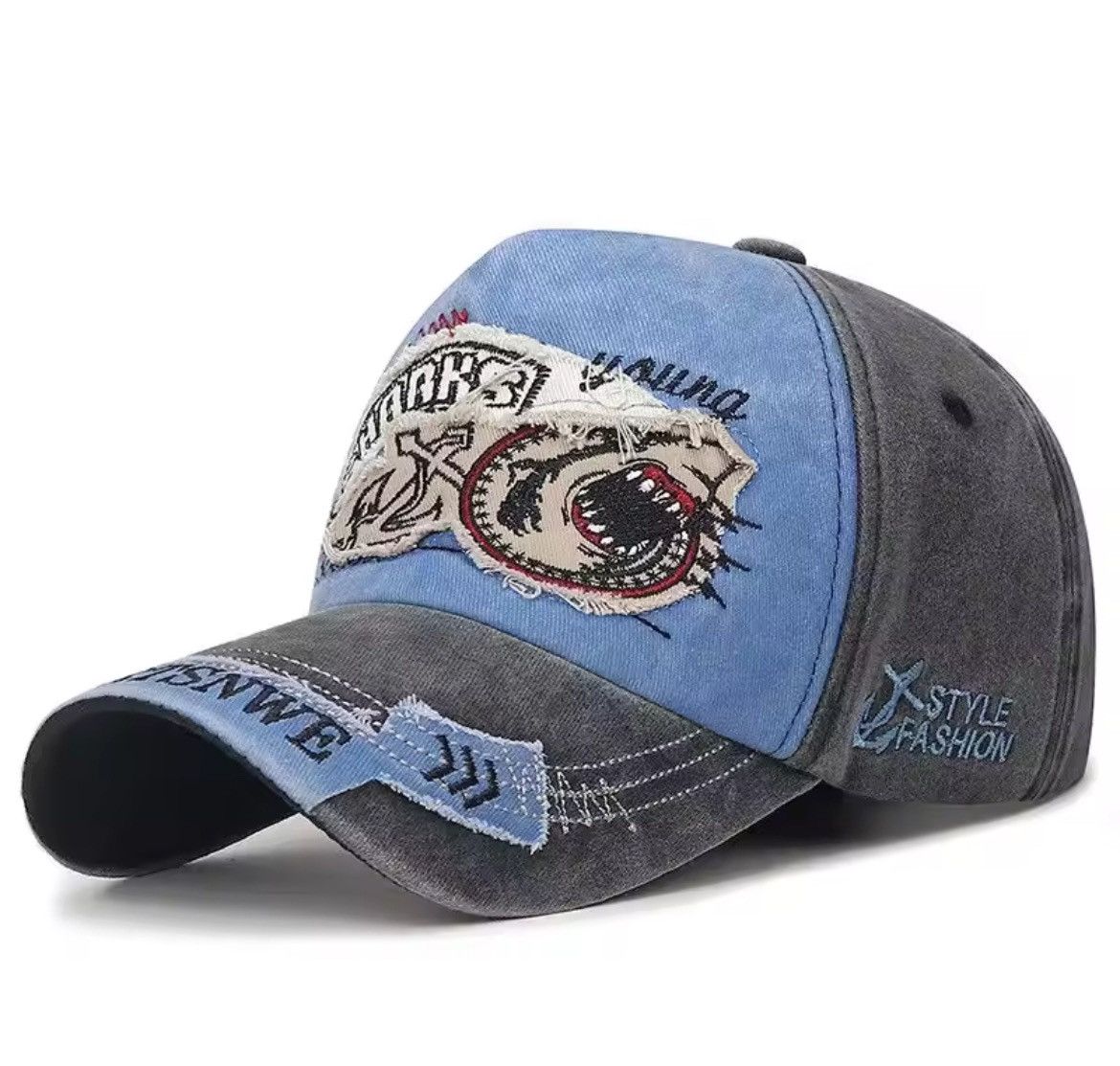 Other Shark Embroidery Casual Baseball Cap Hat Size ONE SIZE - 1 Thumbnail