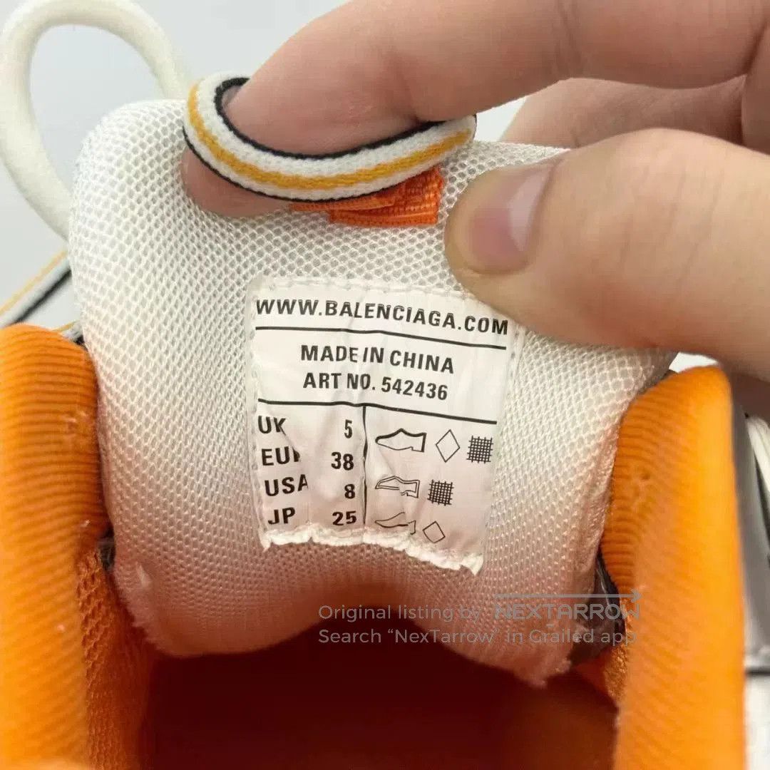Balenciaga Balenciaga Track White Orange. Size US 7 / IT 37 - 7 Thumbnail