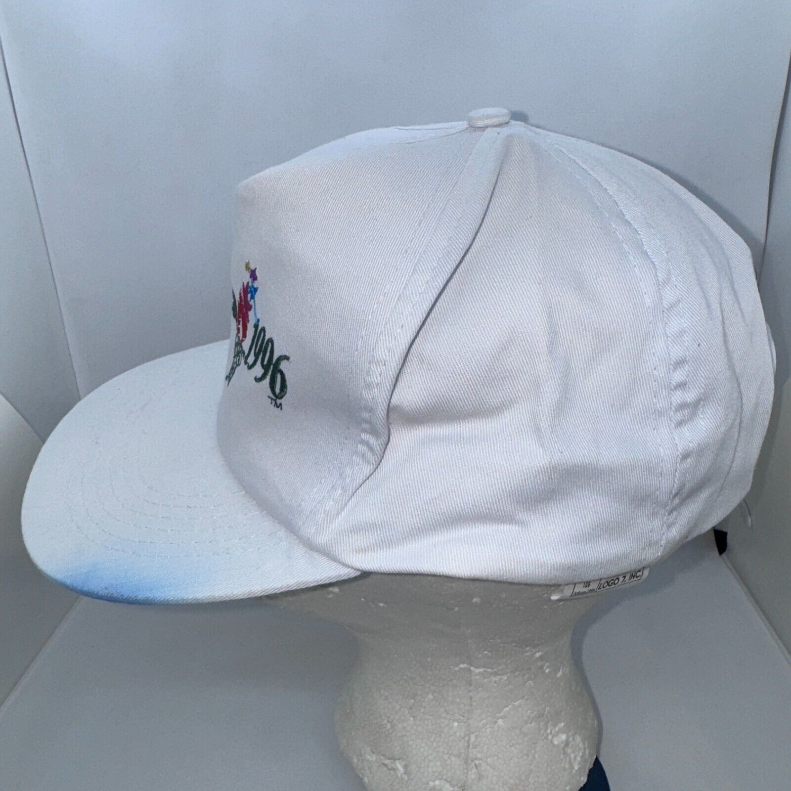 Logo 7 Vintage Logo 7 Atlanta Olympics 1996 White Snapback Hat Cap Size ONE SIZE - 6 Thumbnail