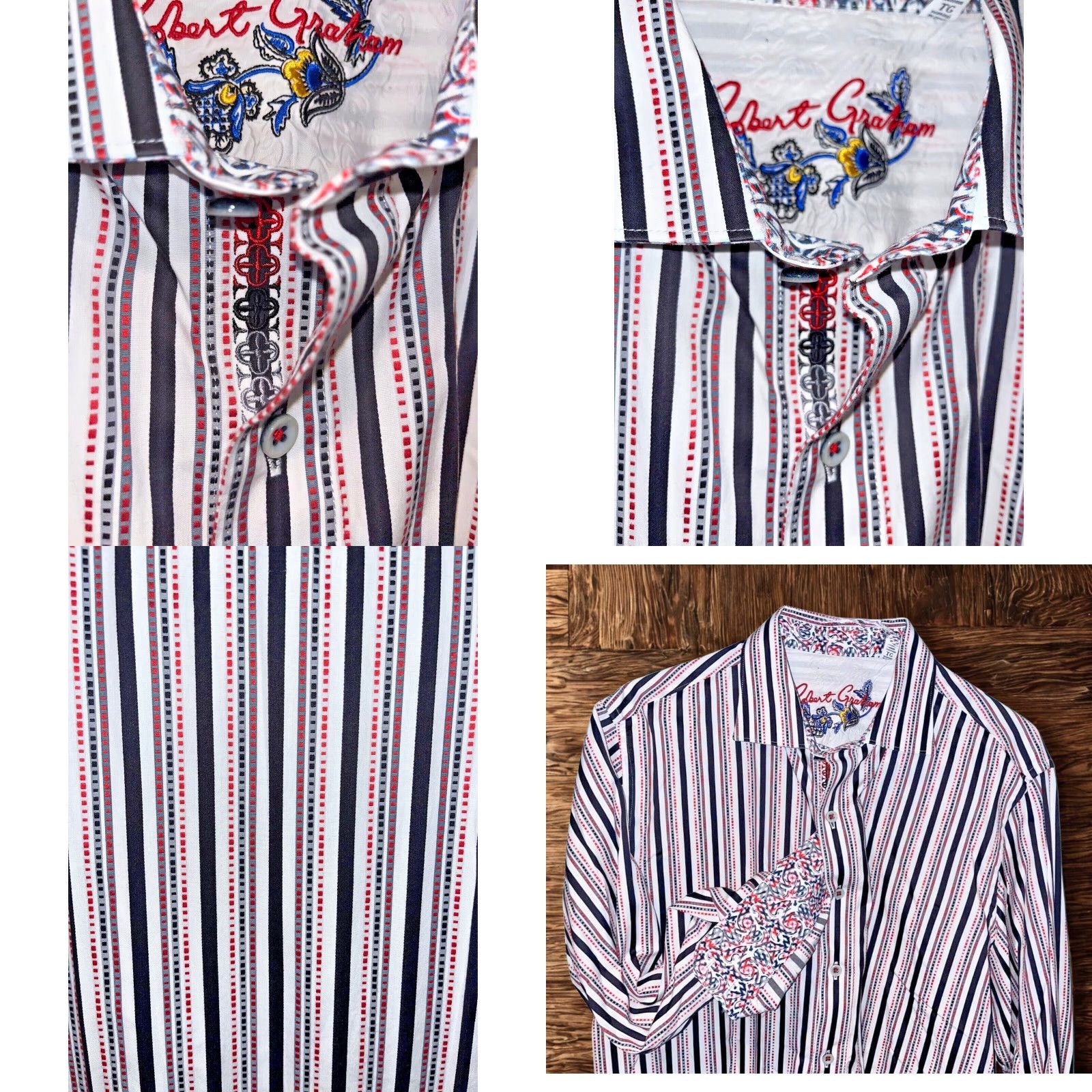 Robert Graham Robert Graham Button-Down Shirt Mens XL Striped NWOT Classic Fit Size US XL / EU 56 / 4 - 8 Thumbnail