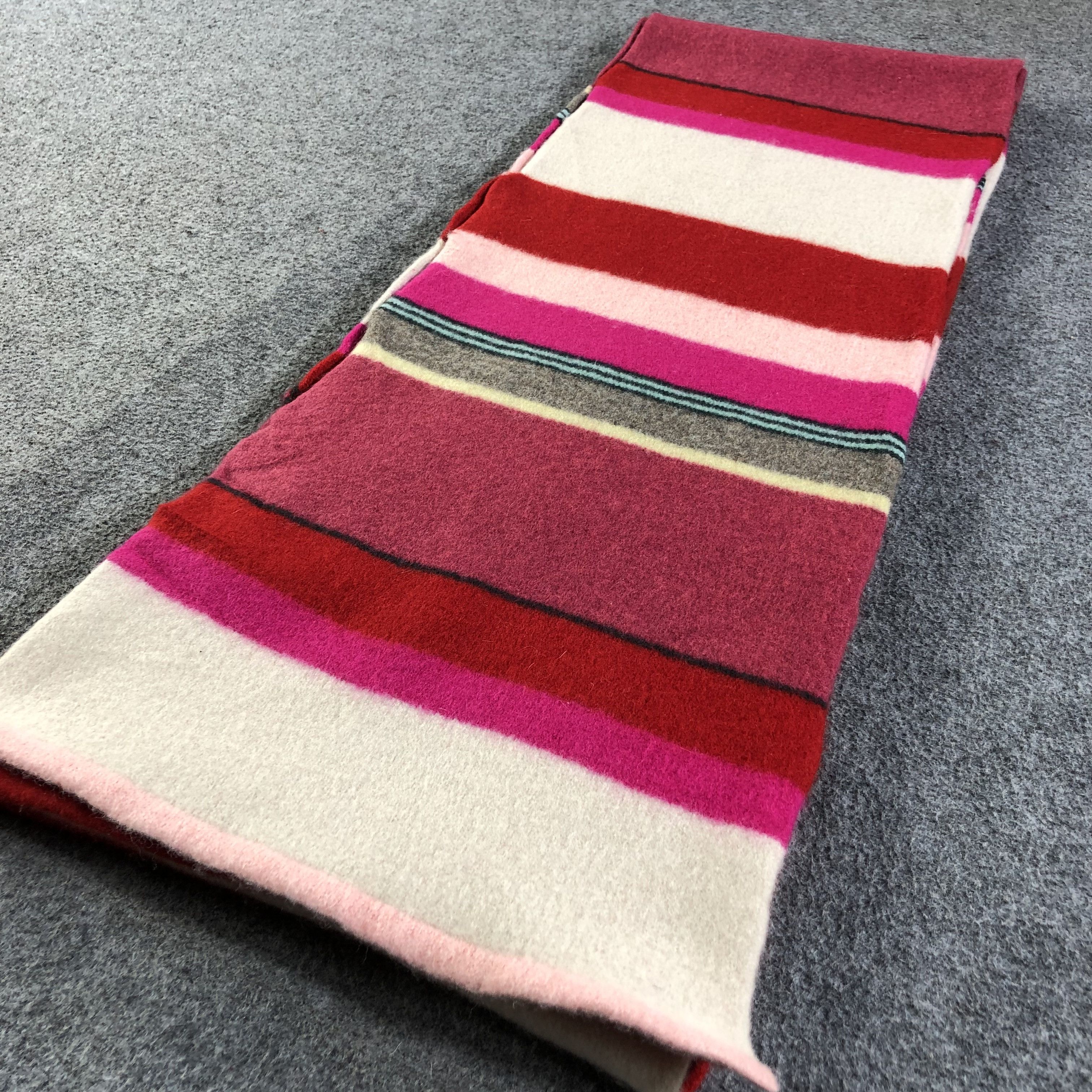 Vintage Jo Gordon Striped Long Wool Scarf Muffler V1295 Size ONE SIZE - 3 Thumbnail