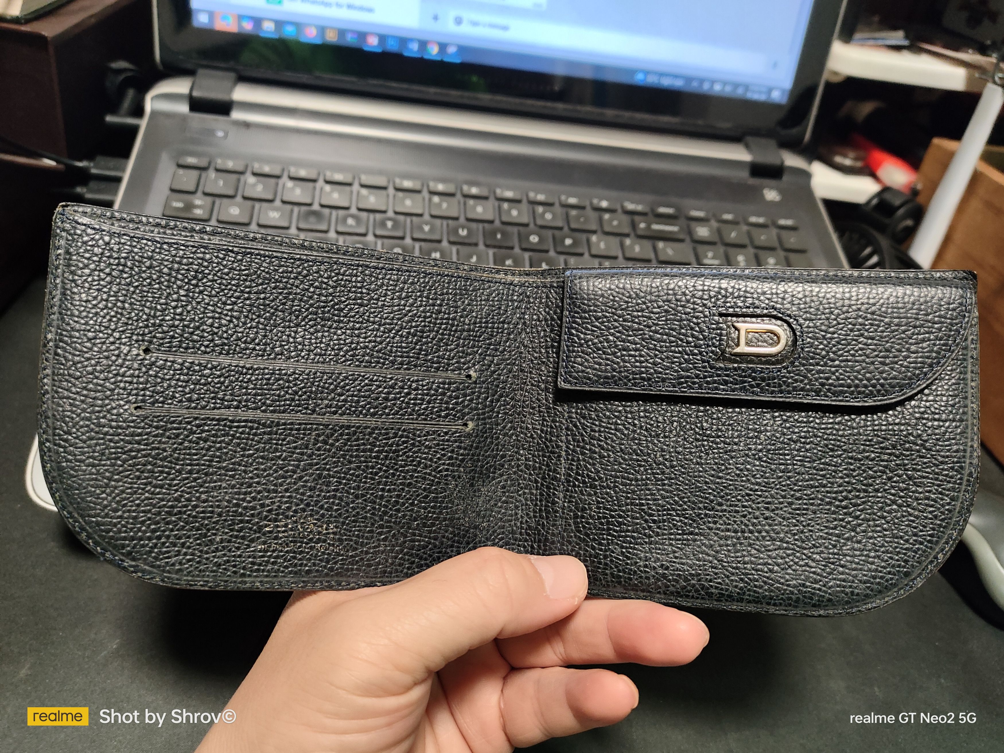 Delvaux Delvaux Dark Blue Leather D Shape Bi-Fold Wallet Size ONE SIZE - 20 Thumbnail