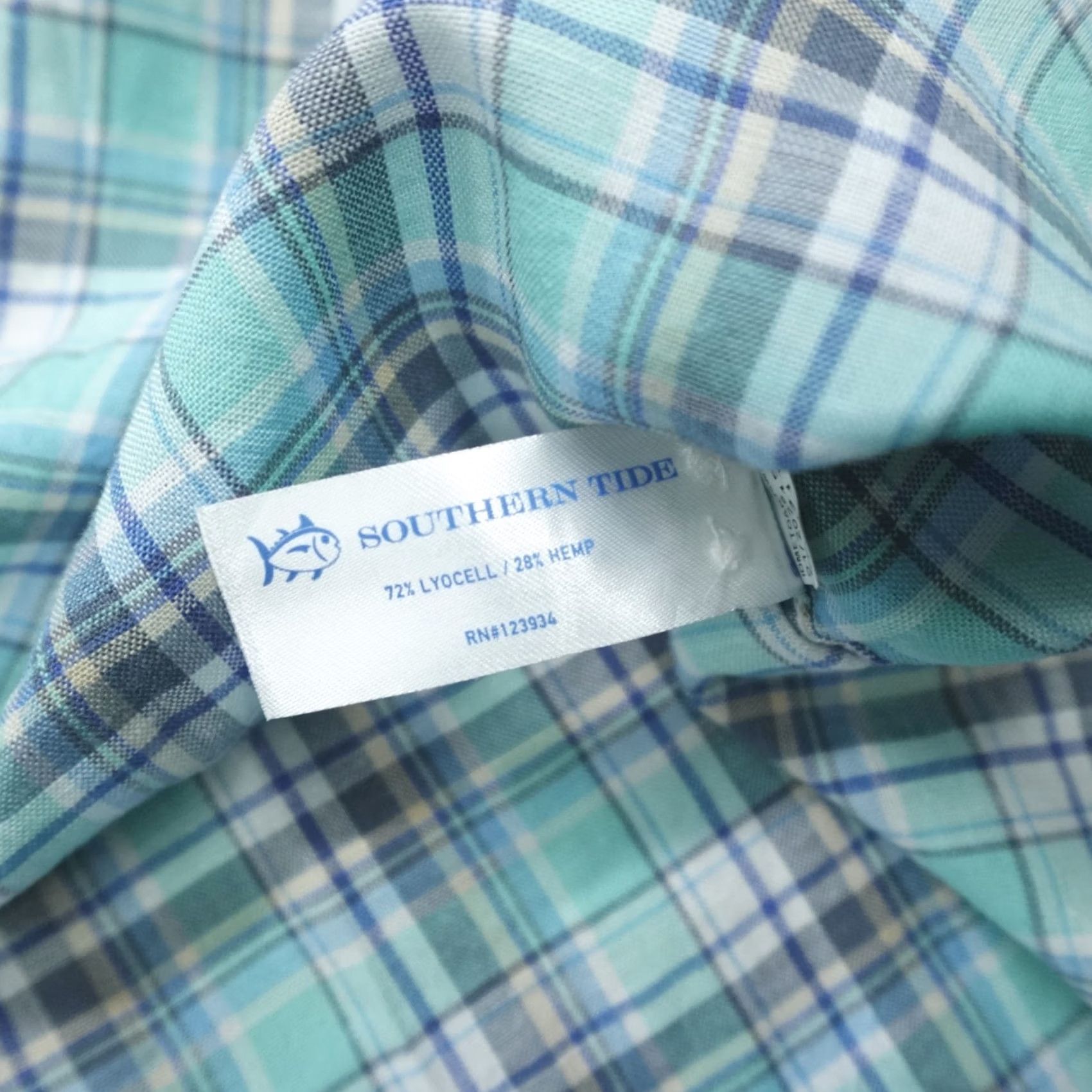 Southern Tide Southern Tide Emerald Shores Plaid Headland LS Plaid Sport Shirt L Mint Mens Button-Up Size US L / EU 52-54 / 3 - 5 Thumbnail