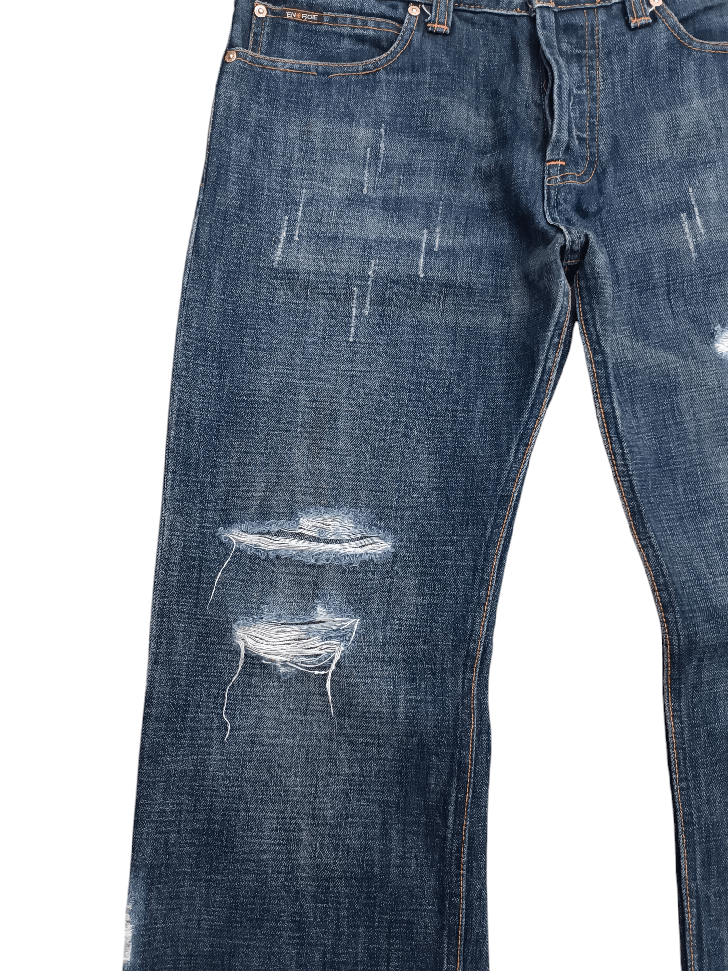 Energie Flare Jeans Energie Distress Faded Boot Cut Y2k Size US 34 / EU 50 - 5 Thumbnail