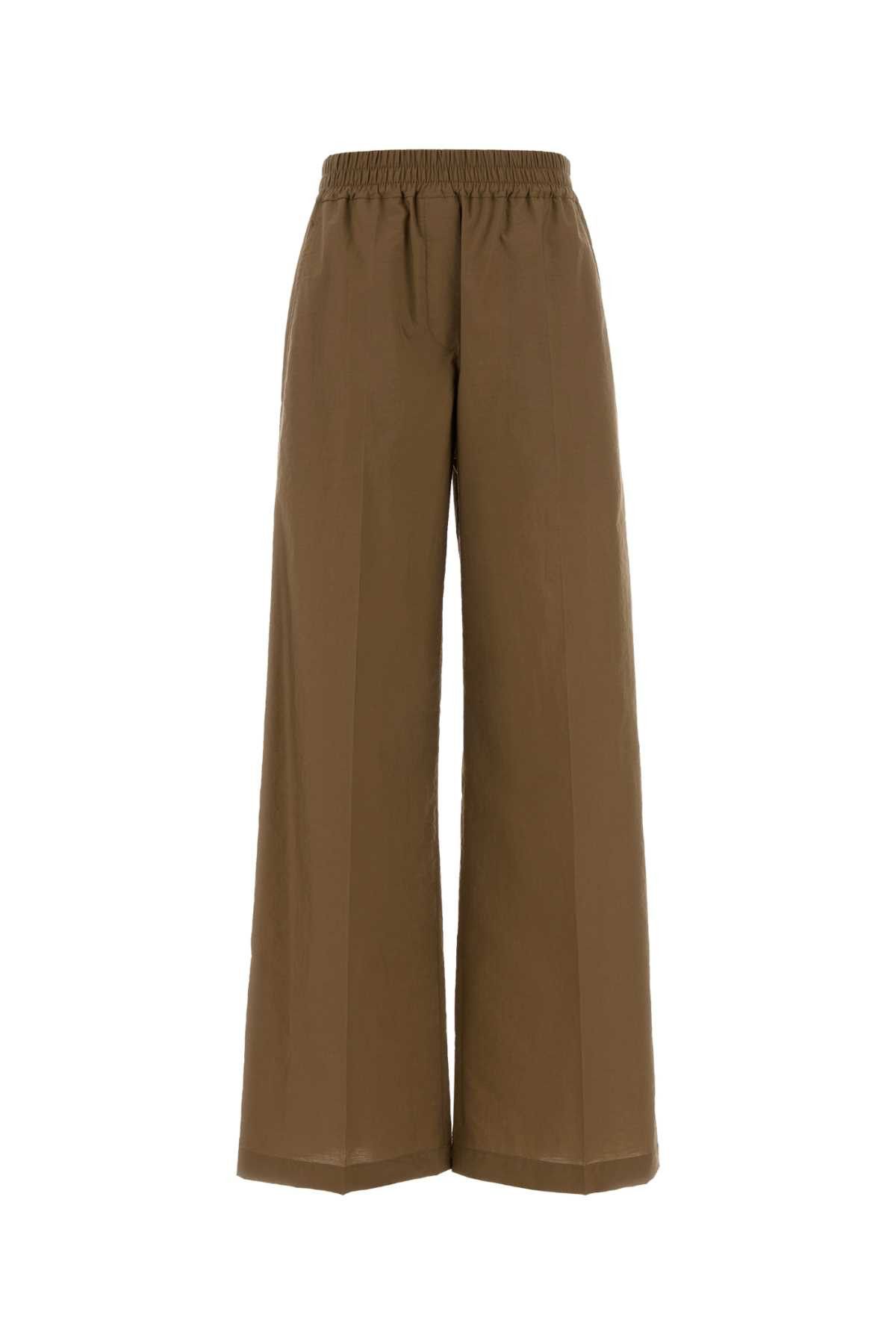 Brunello Cucinelli Brown Cotton Blend Wide-Leg Pant Size 27" / US 4 / IT 40 - 1 Thumbnail