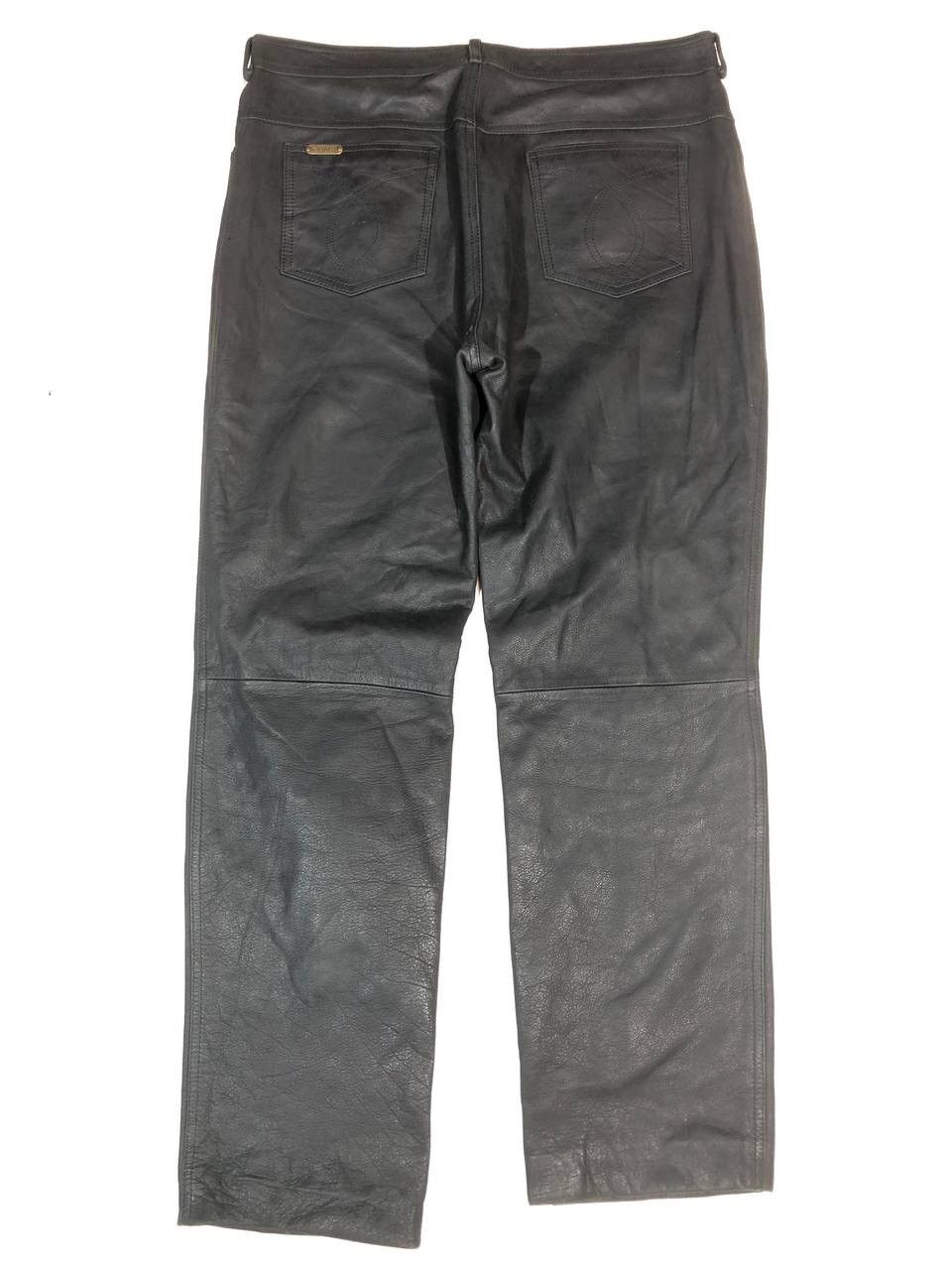 Leather Linus Avangarde Moto Biker Leather Pants Vintage Size US 35 - 5 Thumbnail