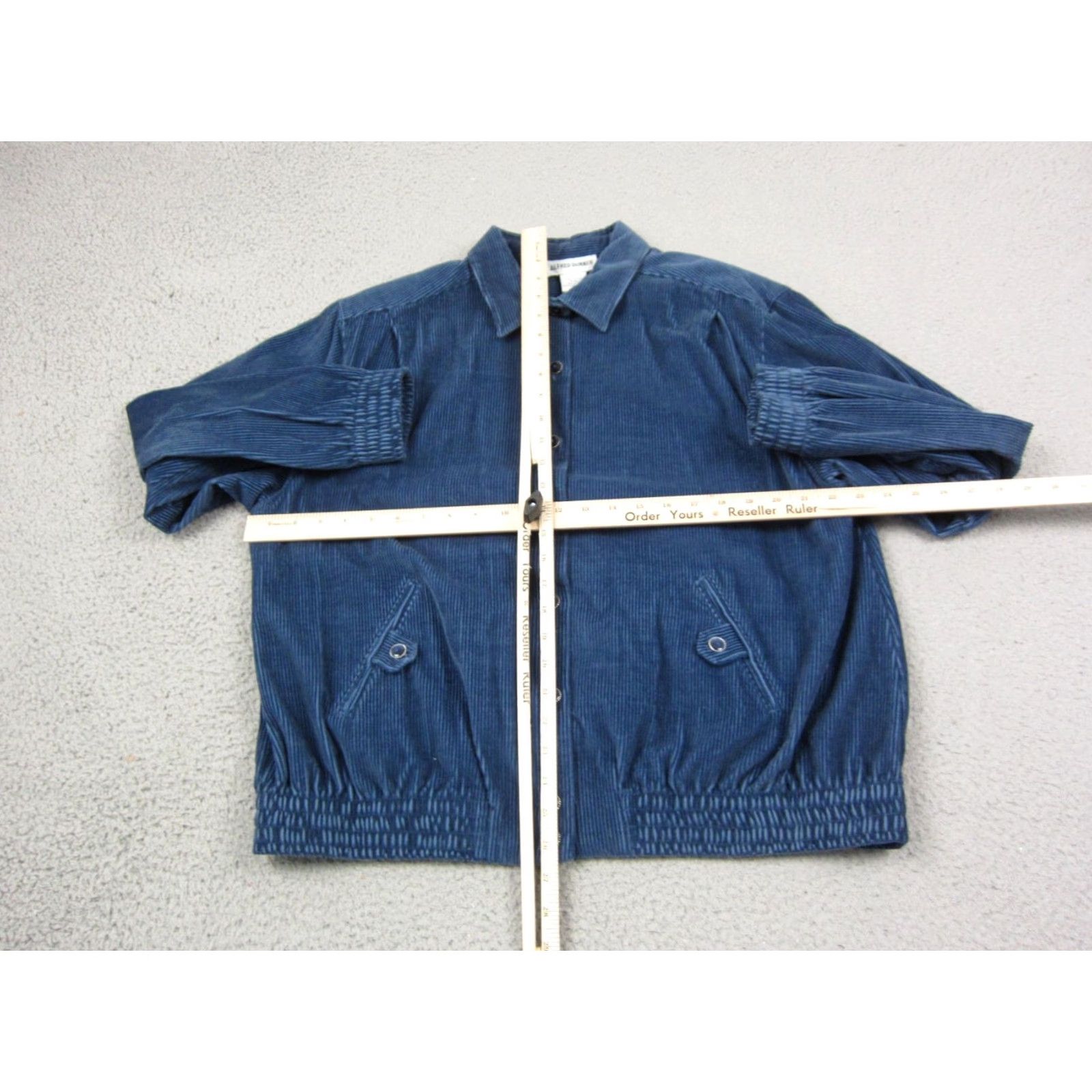 Vintage VINTAGE Alfred Dunner Jacket Womens 12 Blue Corduroy Cotton 80s 90s Trucker Jacket Women Blue Corduroy 80s 90s City Classic Mens Womens Boys Girls Size XL / US 12-14 / IT 48-50 - 5 Thumbnail