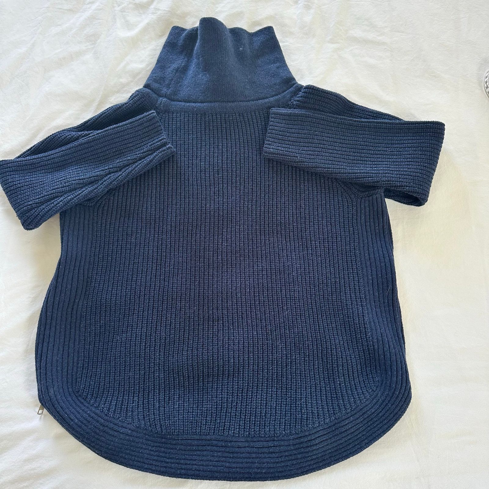 Other Kookai Navy Wool Chunky Knit Cowl Neck Sweater Size M Size M / US 6-8 / IT 42-44 - 14 Thumbnail