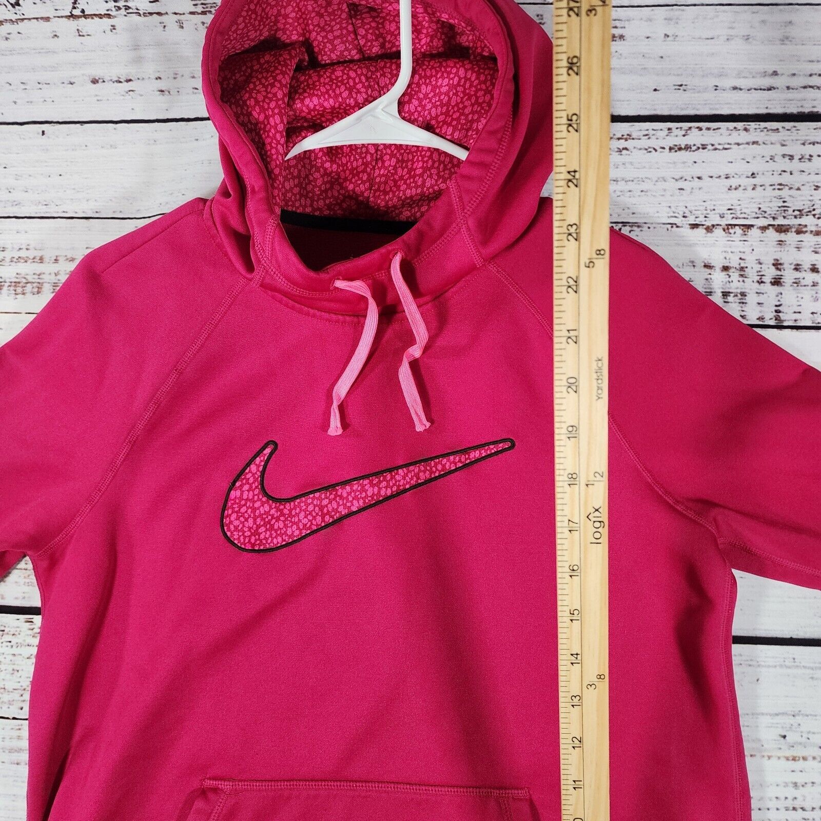 Nike Womens Nike Hot Pink Therma Fit Hoodie Med Big Swoosh Logo Size M / US 6-8 / IT 42-44 - 11 Thumbnail