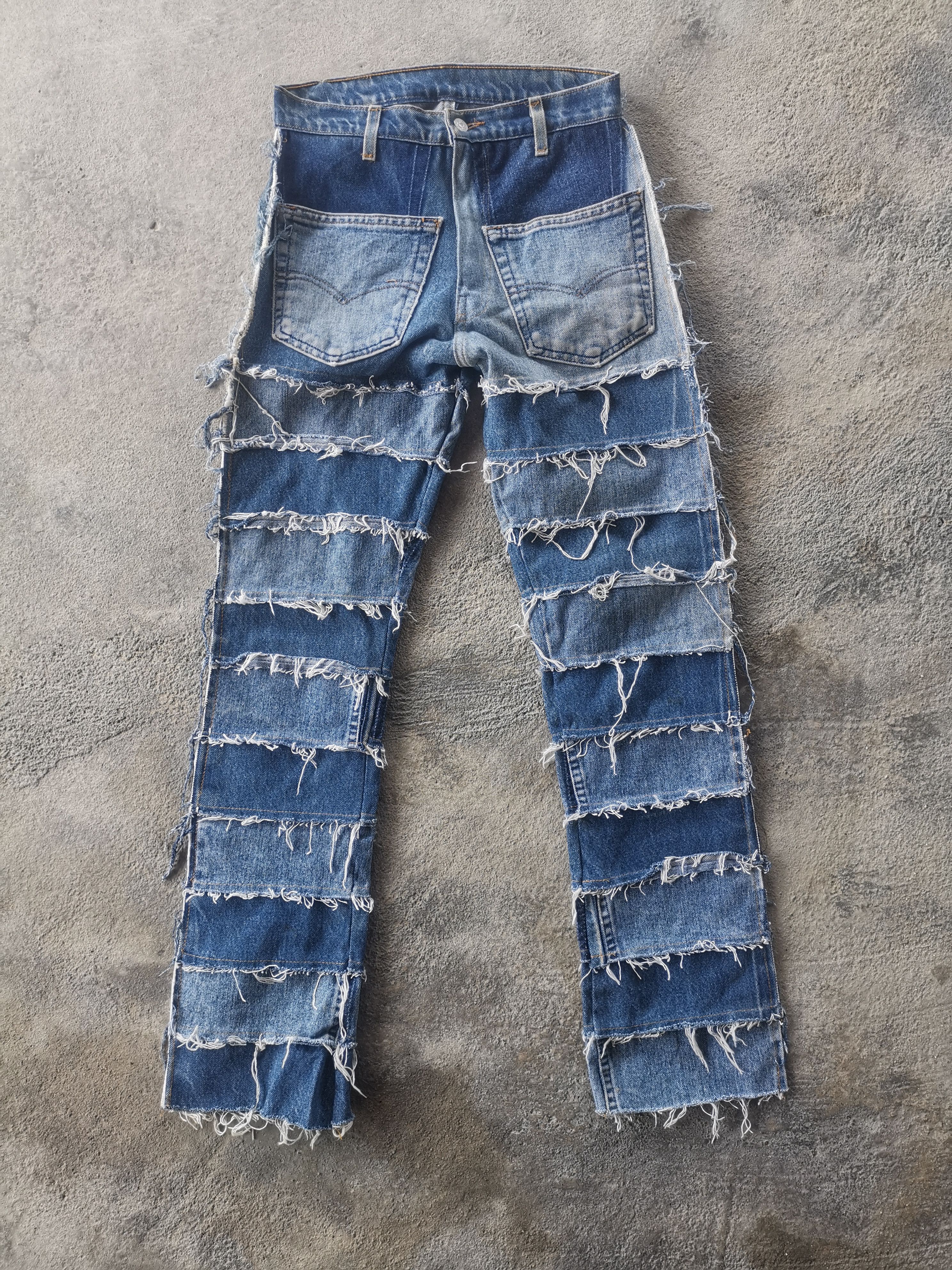 image of Avant Garde x Hysteric Glamour Reconstructed Levis Flare Hagi Jeans Hysteric Glamour Style in Blue 