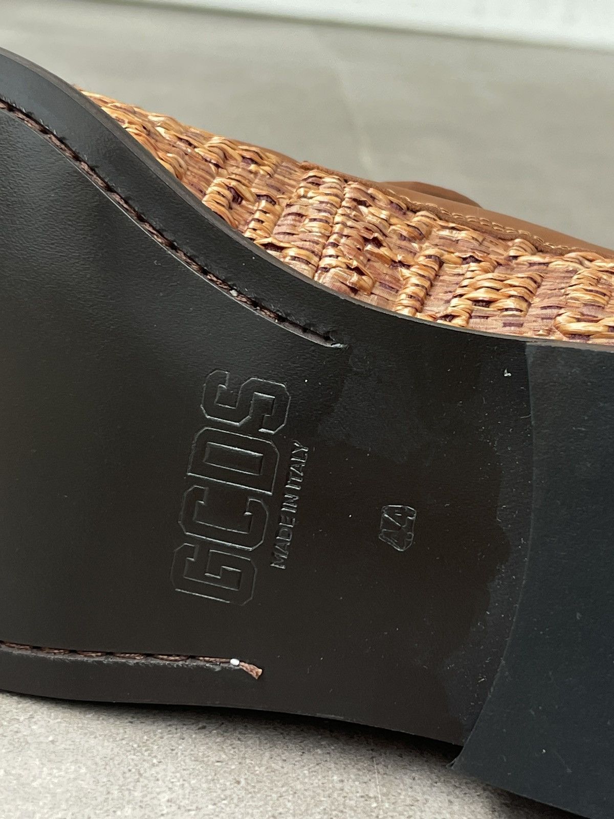 GCDS !DS! SS24 GCDS Monogram Rafia Brown Loafers Size US 11 / EU 44 - 16 Thumbnail