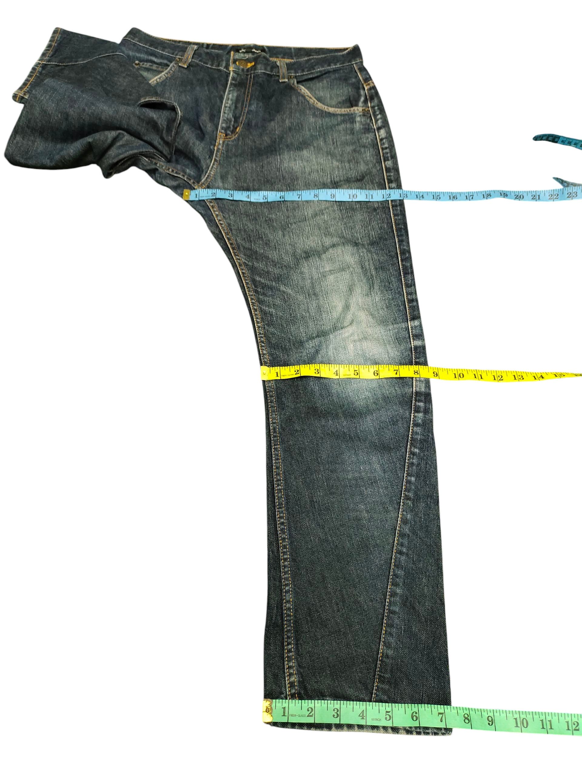 Beams Plus Beams Japan Asymmetrical Clawmark Faded Denim Jeans Size US 32 / EU 48 - 16 Thumbnail