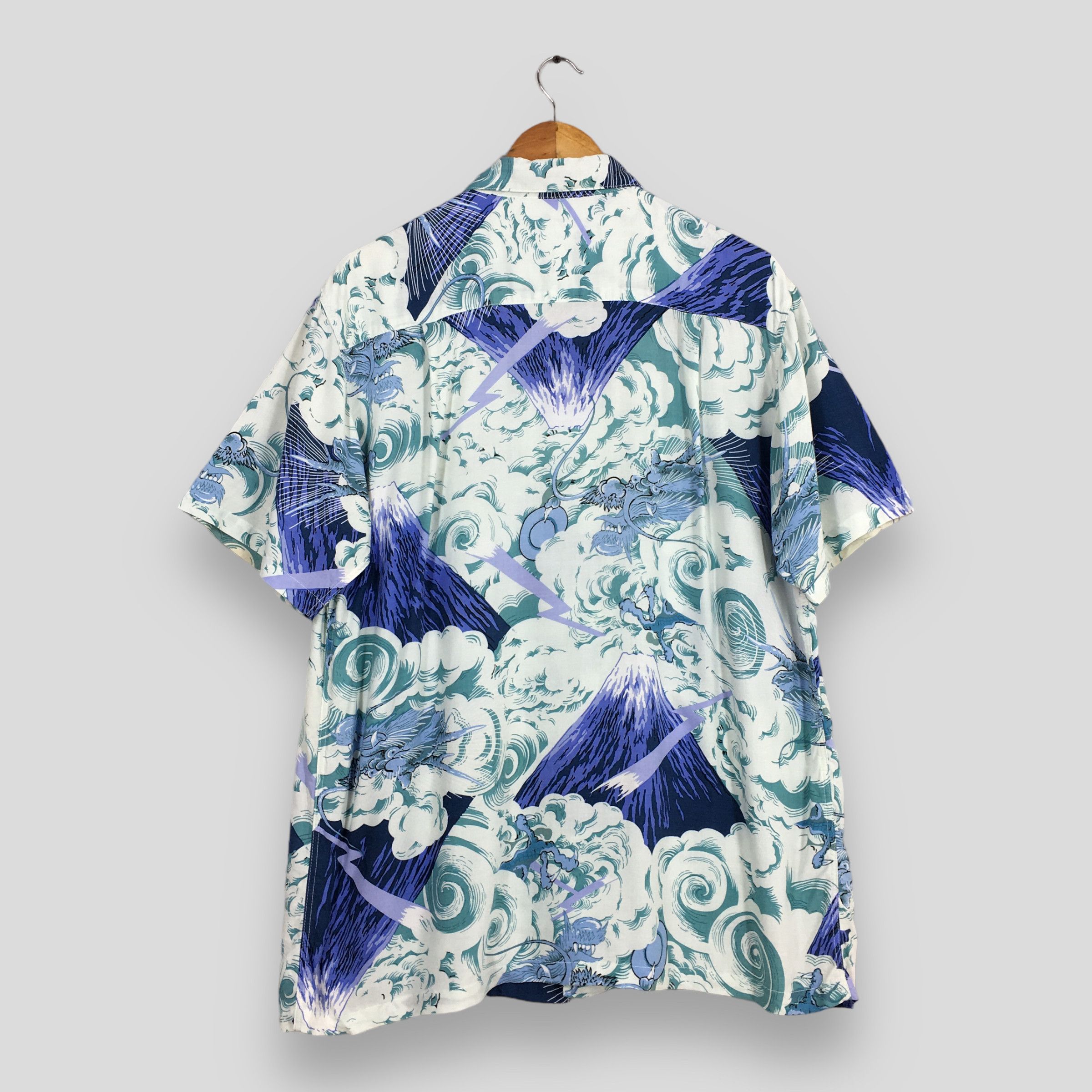 Sun Surf Vintage 80s Rockabilly Hawaiian Dragon Rayon Shirt Large Size US L / EU 52-54 / 3 - 7 Thumbnail