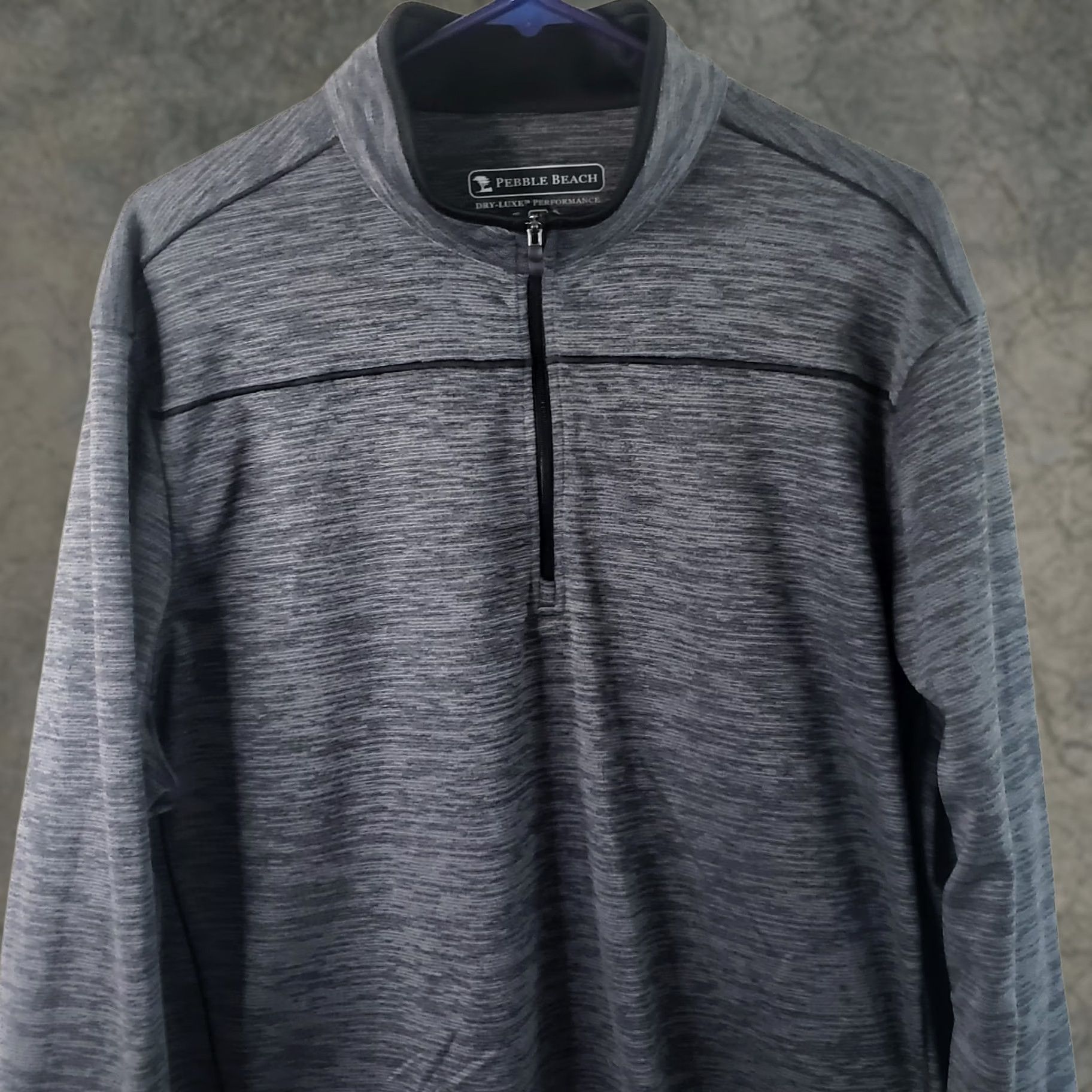 Vintage Pebble Beach Golf Pullover Men XL Gray DRY-LUXE Performance 1/4 Zip Jacket Size US XL / EU 56 / 4 - 1 Thumbnail