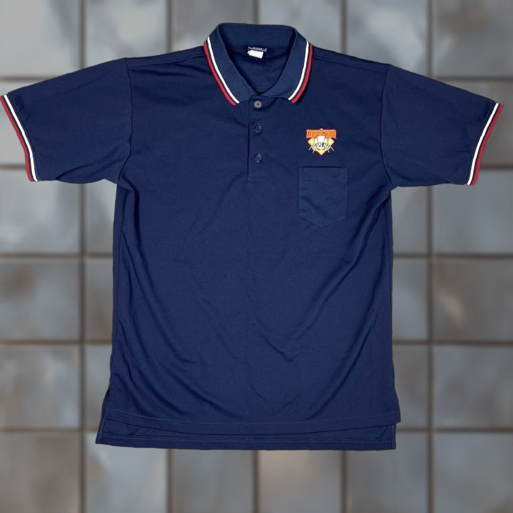 Vintage Cooperstown Dreams Park Polo Shirt Men Large Navy Blue Short Sleeve Shirt Size US L / EU 52-54 / 3 - 1 Thumbnail
