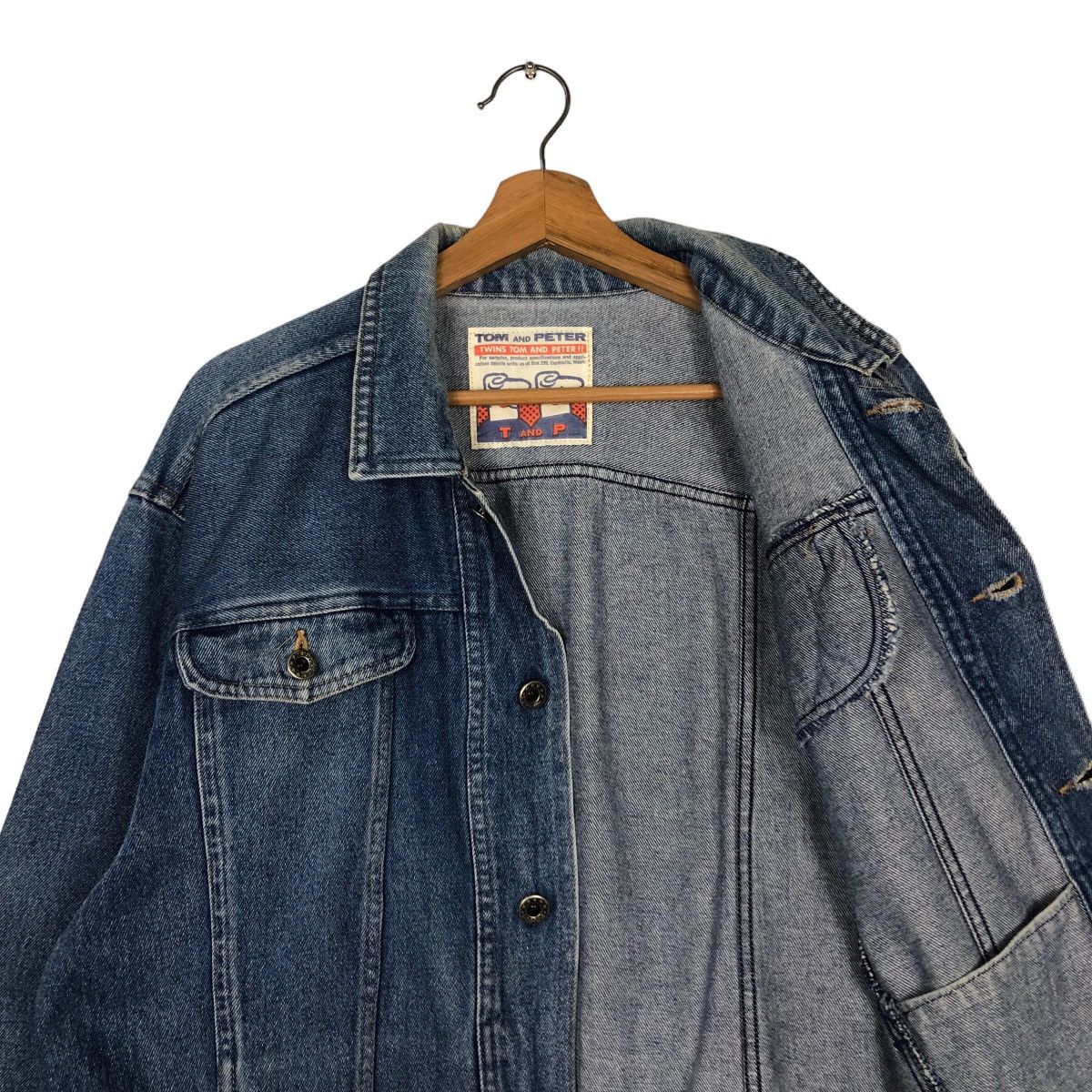Hysteric Glamour 🔥Vintage Trucker Denim Biker Jacket Tom And Peter Japan Size US M / EU 48-50 / 2 - 12 Thumbnail