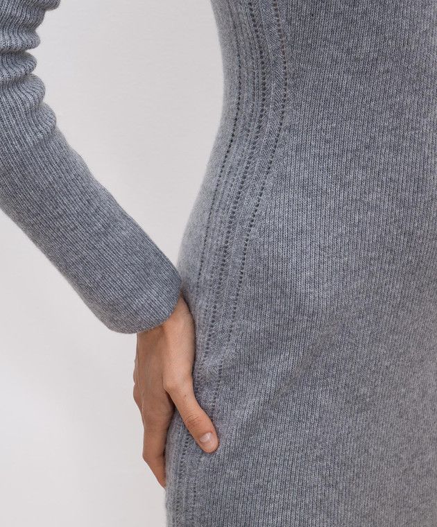 o1w1db10525 ACK501 Cashmere Mini Dress in Grey