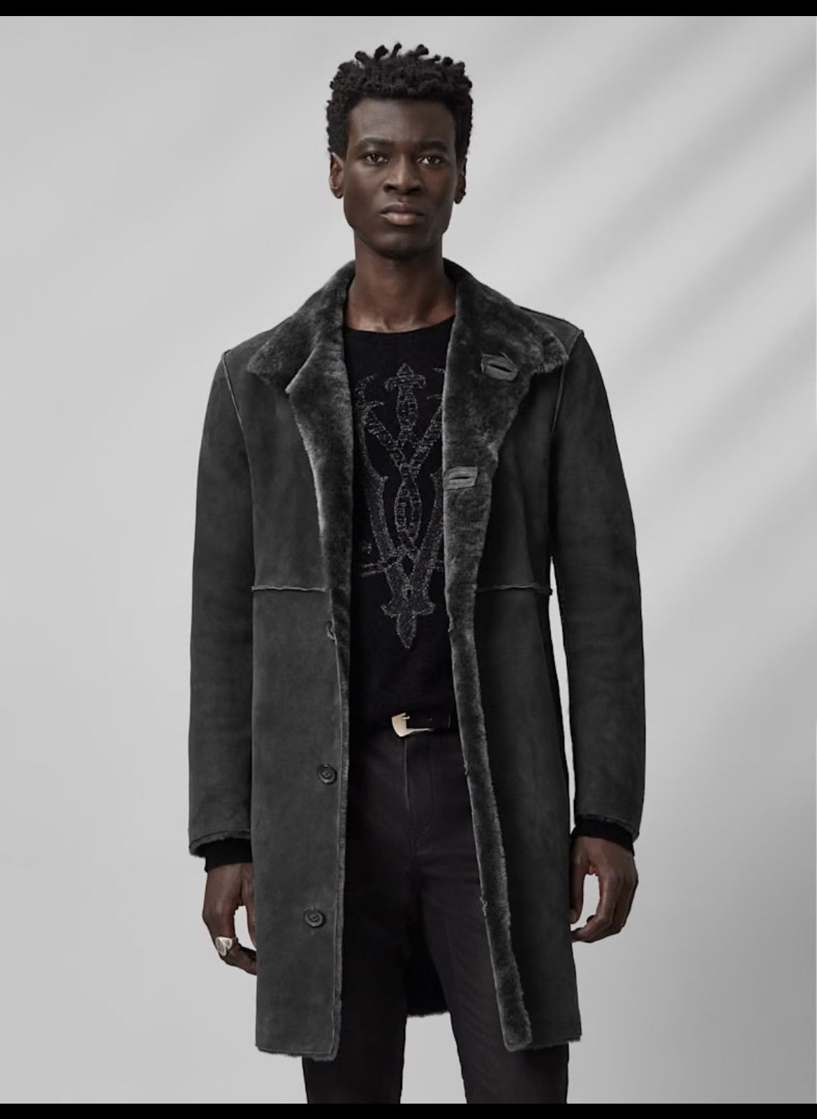 John Varvatos Ellwood Shearling Coat EU 54 USA 44 Size US L / EU 52-54 / 3 - 22 Thumbnail