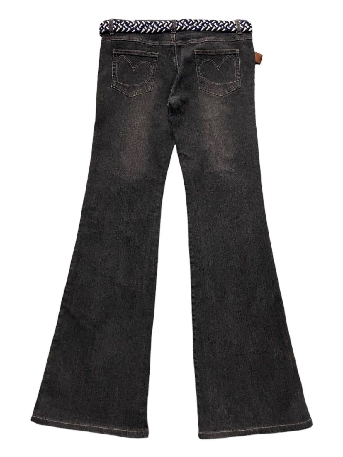 If Six Was Nine × Japanese Brand × Le Grande Bleu (L.G.B.) Vintage Emma James Art Reworked Plait Belt Flare Jeans Size US 31 - 2 Thumbnail