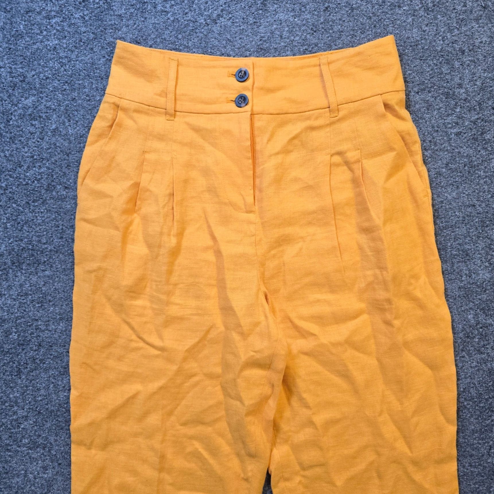 Boden Boden Pants Womens Size 4 Orange Linen Tapered Cuffed Pleated Casual Pants Womens Size 4 Orange Linen Tapered Cuffed Pleated Casual Size 27" / US 4 / IT 40 - 2 Thumbnail
