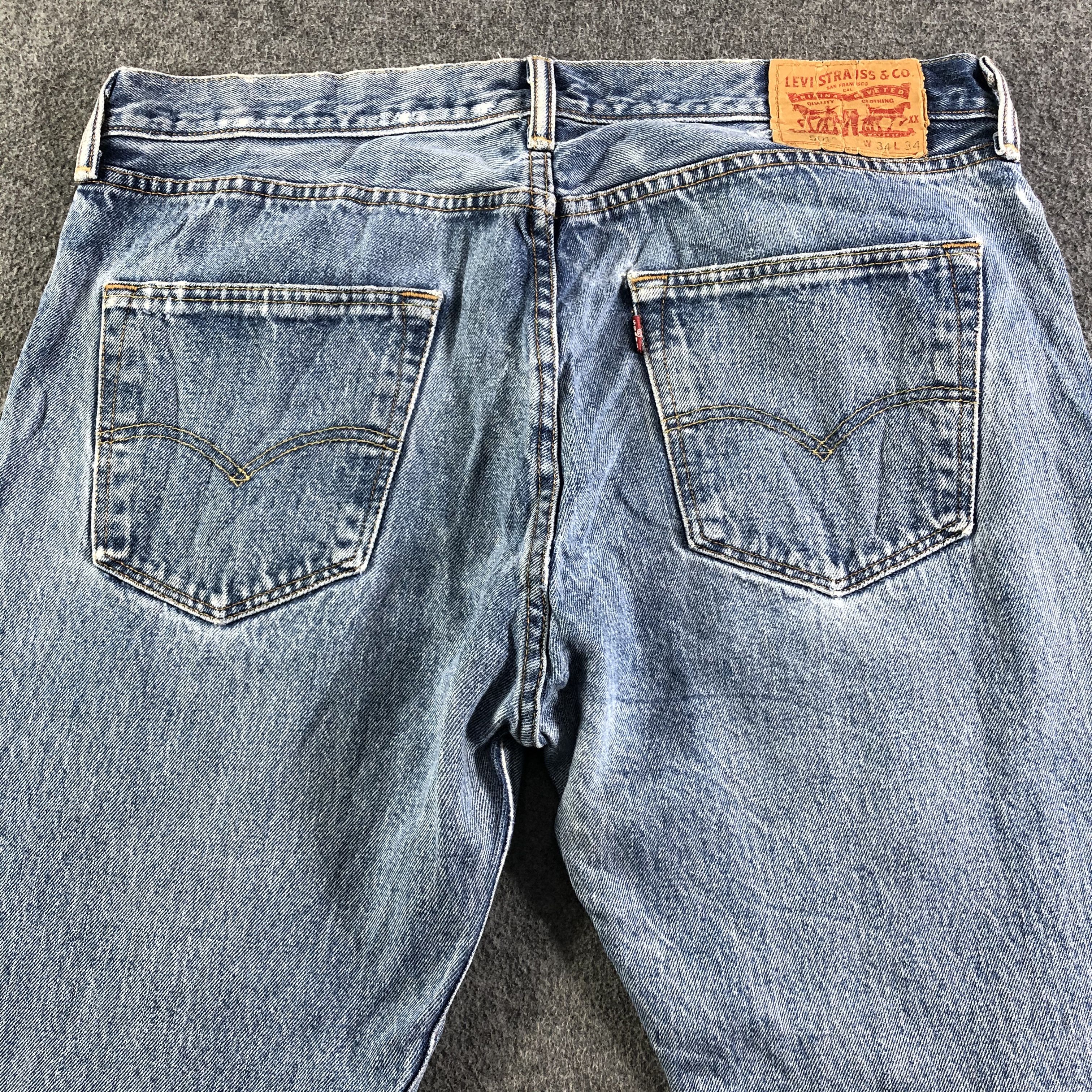 Levi's Vintage Blue Wash Levis 501 Jeans-J3065 Size US 36 / EU 52 - 4 Thumbnail