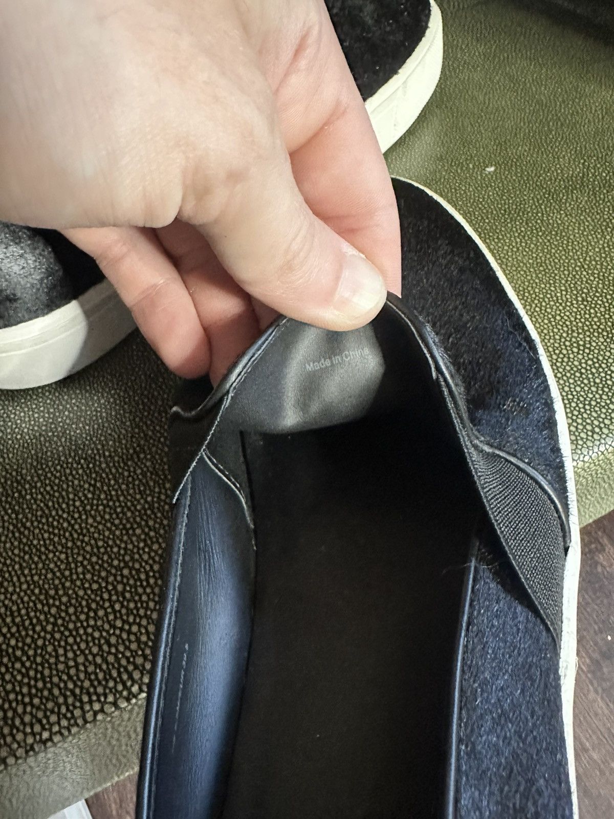 Vince VINCE black PONY HAIR slip-on leather sneakers Size US 8.5 / IT 38.5 - 9 Thumbnail
