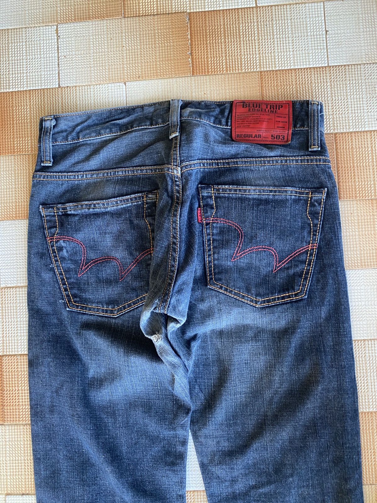 Edwin × PPFM × Vintage Vintage edwin blue trip 503 regular denim Size US 30 / EU 46 - 6 Thumbnail