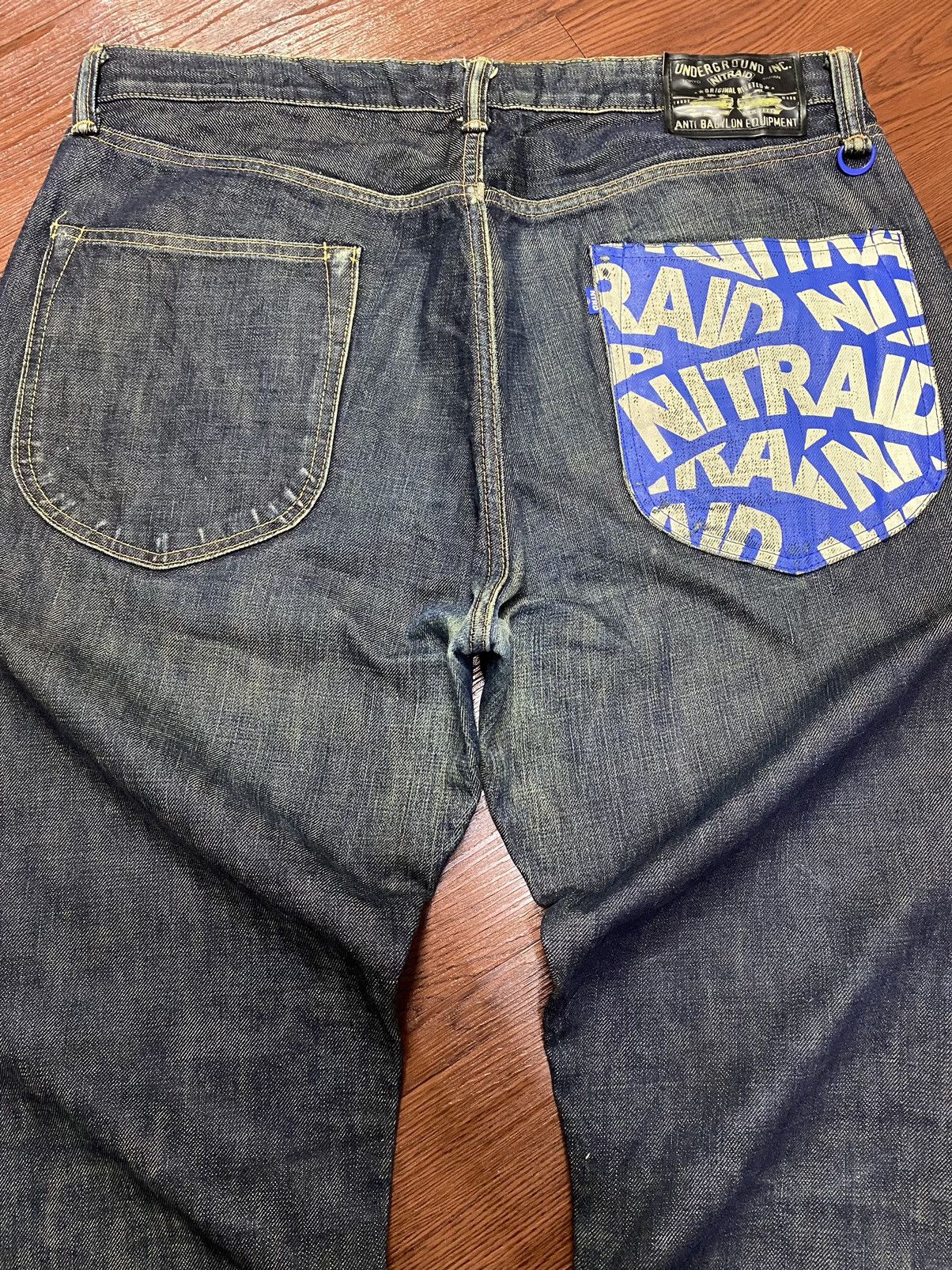 Nitraid Vintage Nitraid Underground Black Denim Selvedge Jeans Size US 37 - 4 Thumbnail