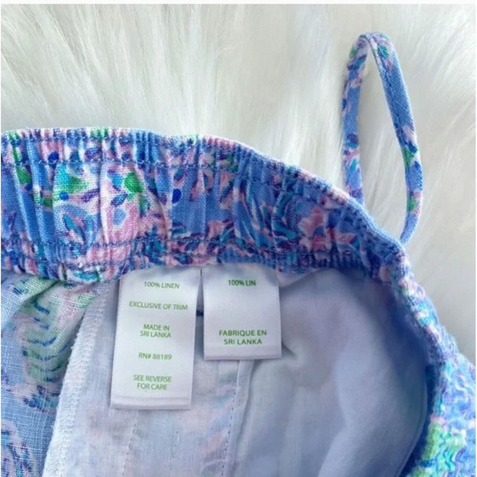 Lilly Pulitzer Lilly Pulitzer Taron Mid-Rise Linen Pant Blue Peri Medium Size 28" / US 6 / IT 42 - 5 Thumbnail