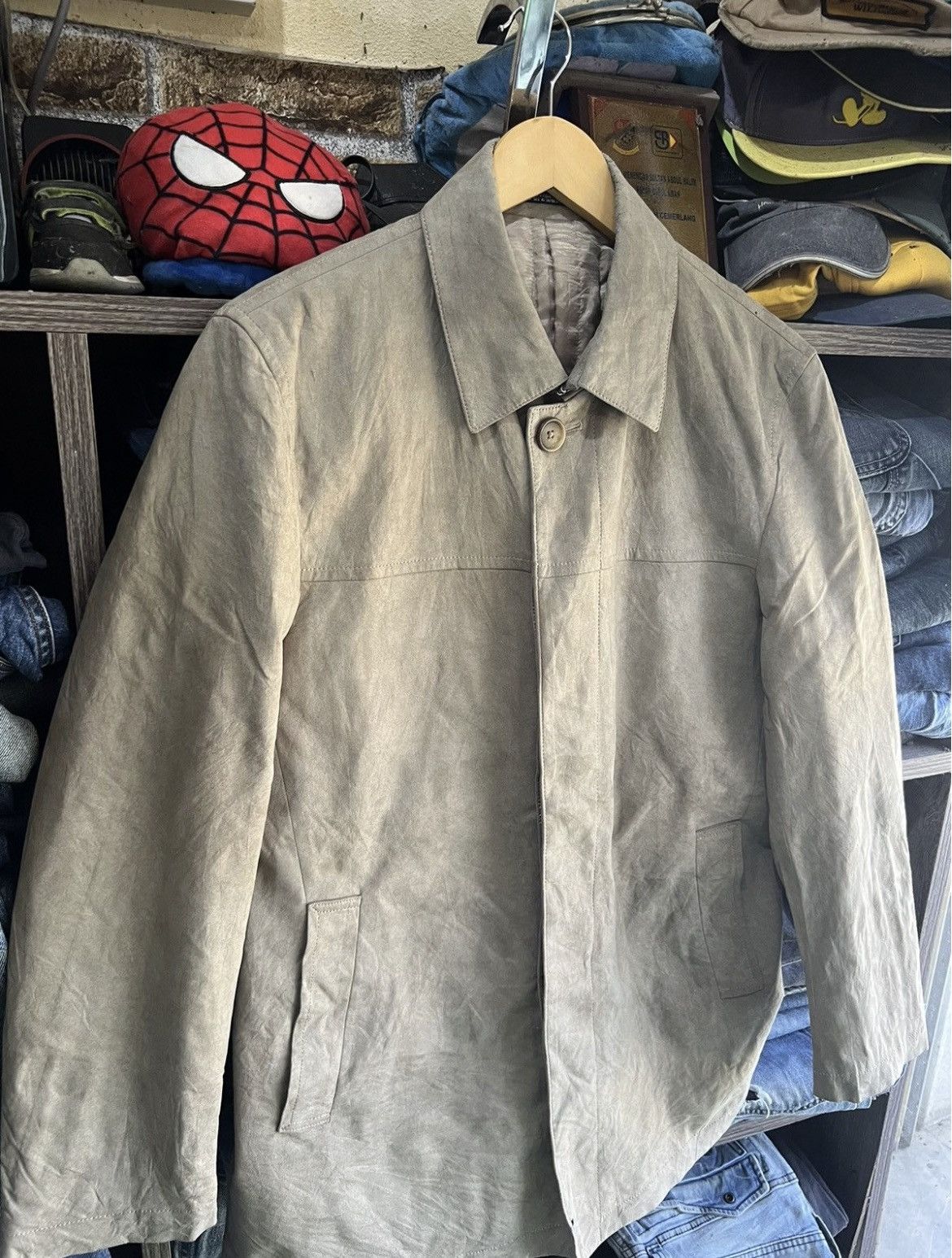 Yohji Yamamoto 🔥Vintage Ined Homme Yohji Yamamoto Suede Jacket Size US S / EU 44-46 / 1 - 10 Thumbnail