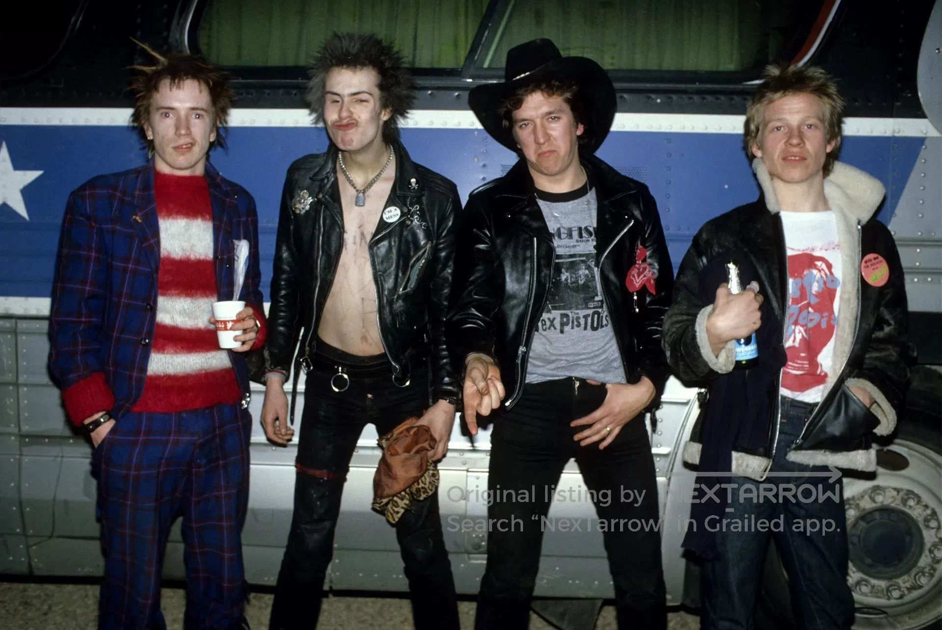Malcolm McLaren Vintage Sex Pistols Punk Scarf. Size ONE SIZE - 8 Thumbnail