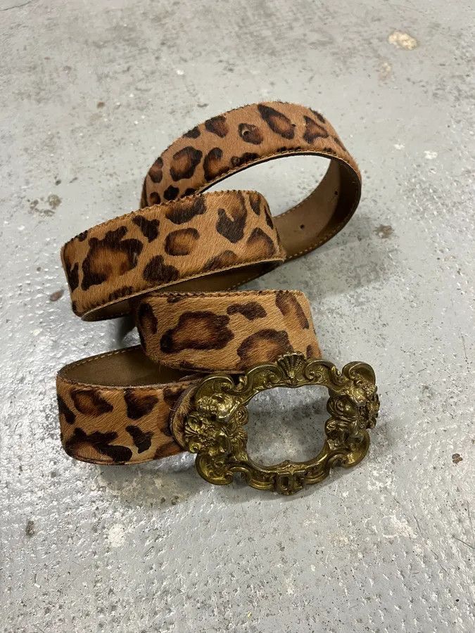 Dolce & Gabbana FW2006 Dolce & Gabbana Leopard Print Fur Leather Belt Size ONE SIZE - 3 Thumbnail