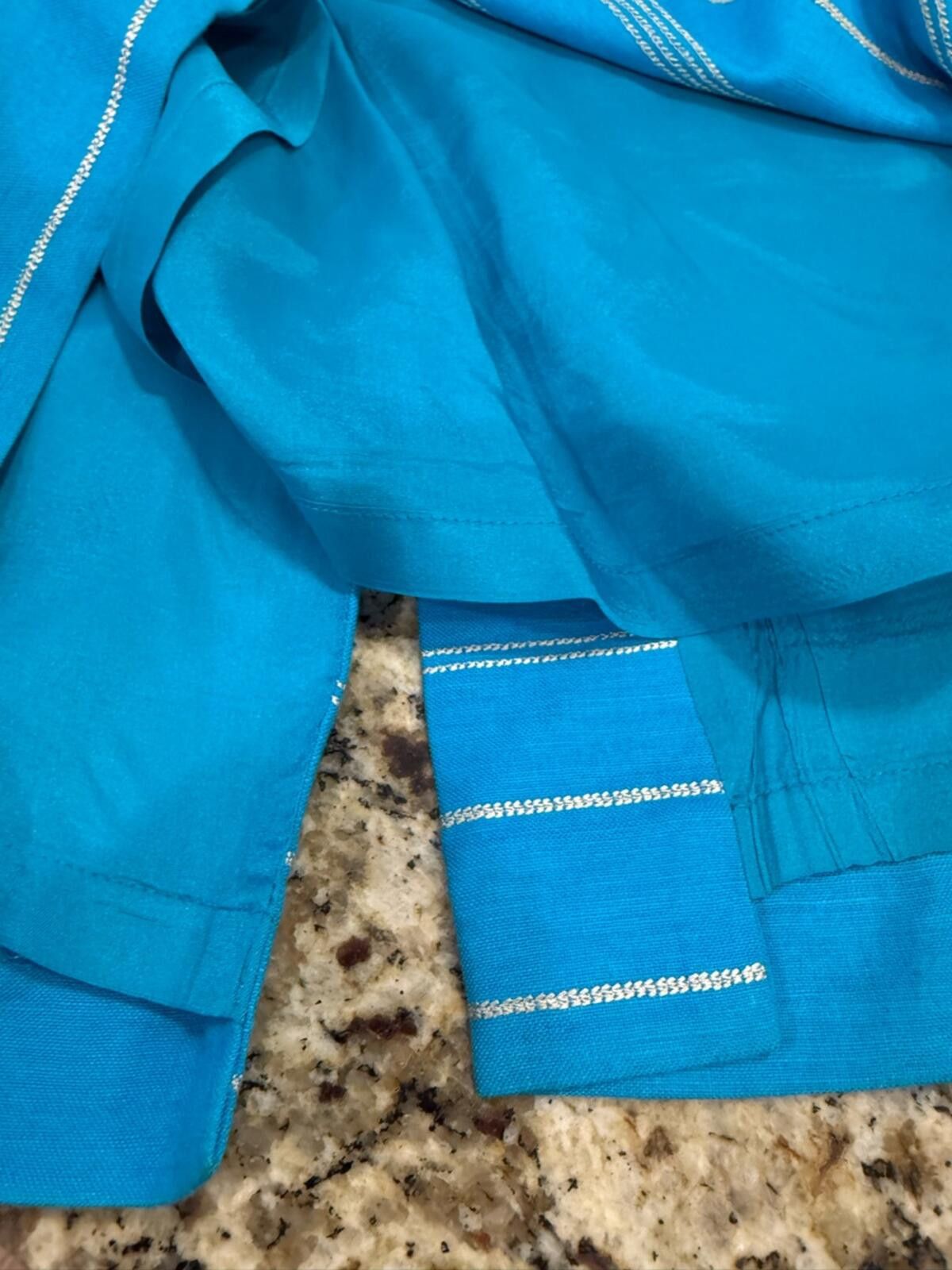 Other Kasper linen blend embroidered maxi skirt teal white SZ 14 Size 36" / US 14 / IT 50 - 5 Thumbnail