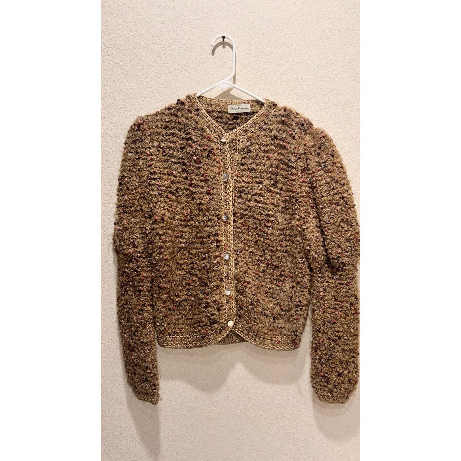 Other MME Defarge New York Vintage Sweater Jacket Beige Size S / US 4 / IT 40 - 6 Thumbnail