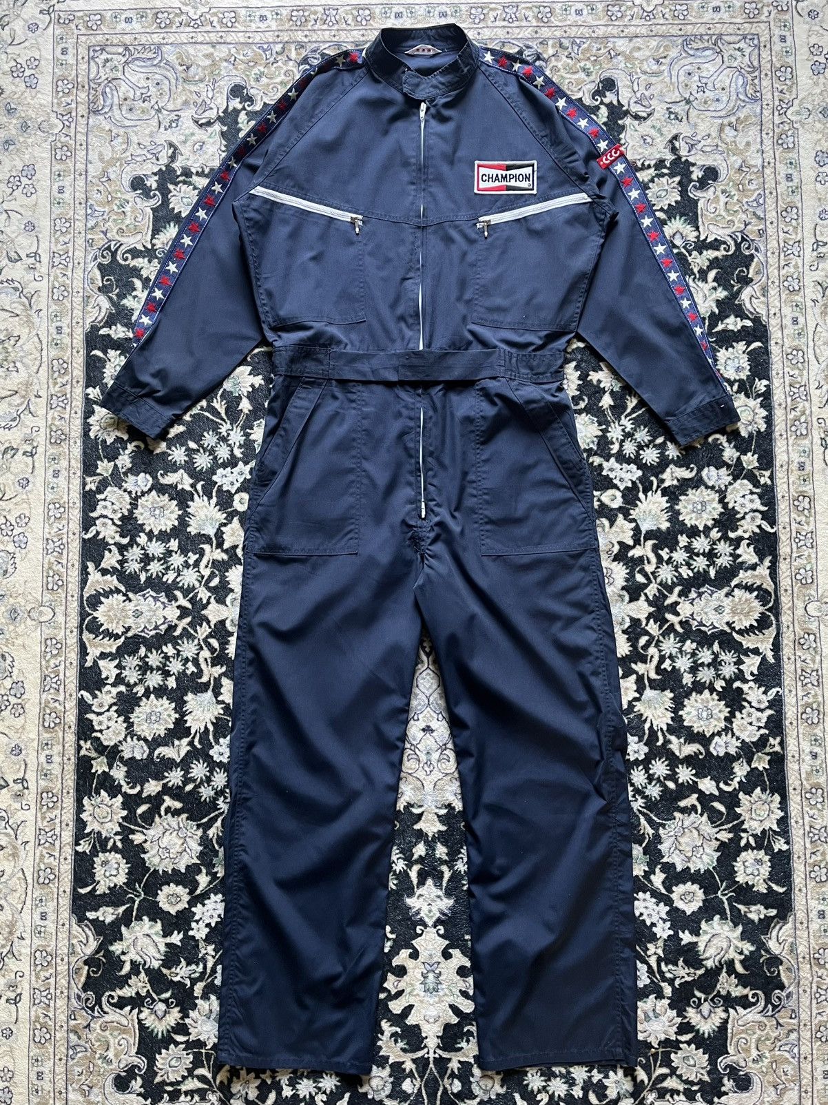 Vintage Vintage CHAMPION USA Spark Plug Racing Jumpsuit Coveralls Size US L / EU 52-54 / 3 - 1 Thumbnail