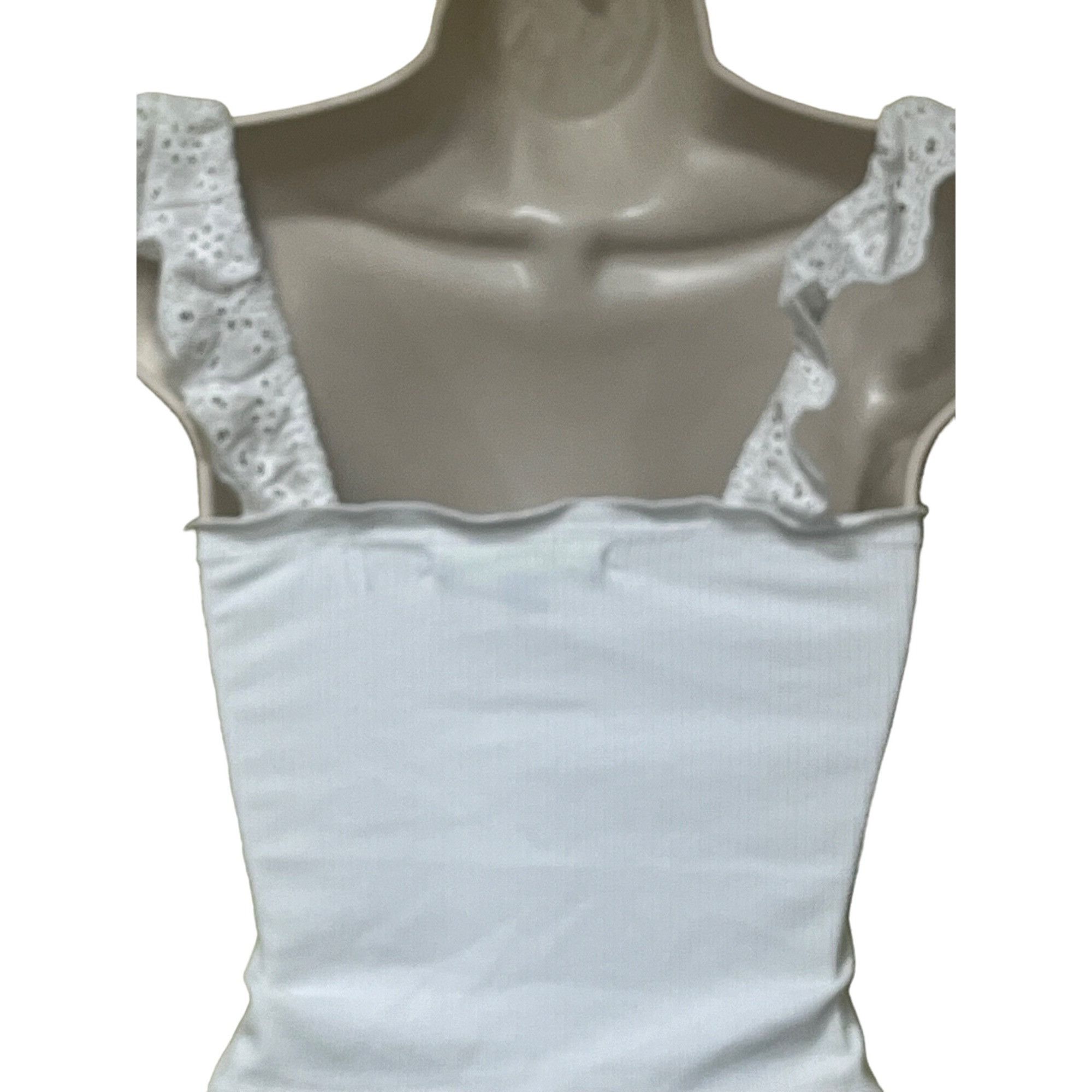 Other Good Luck Gem Eyelet Trim Tank Top In Off White, M Size M / US 6-8 / IT 42-44 - 5 Thumbnail