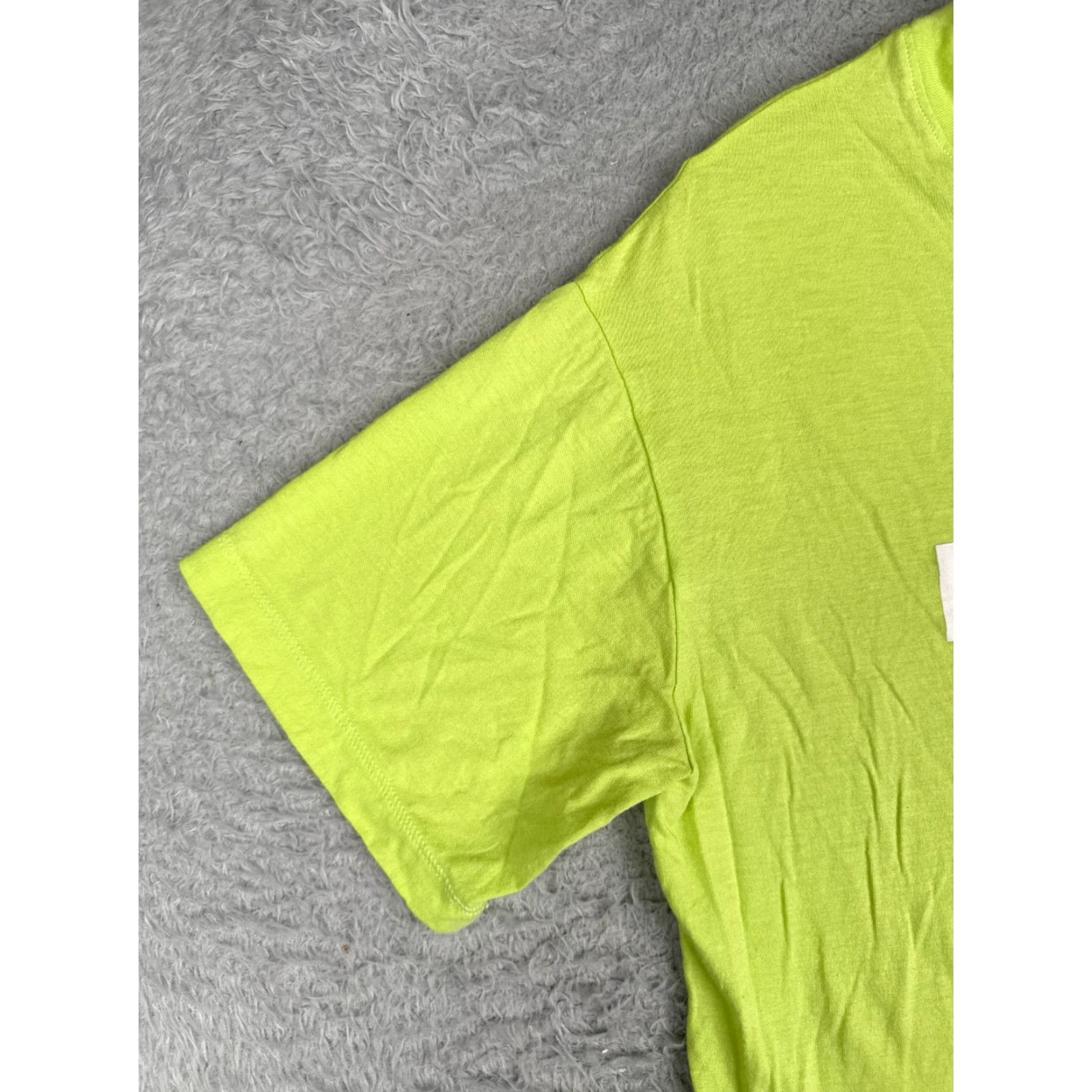 The North Face The North Face Shirt Women Medium Neon Green Crop Length Cotton Blend Crew Neck Size M / US 6-8 / IT 42-44 - 3 Thumbnail